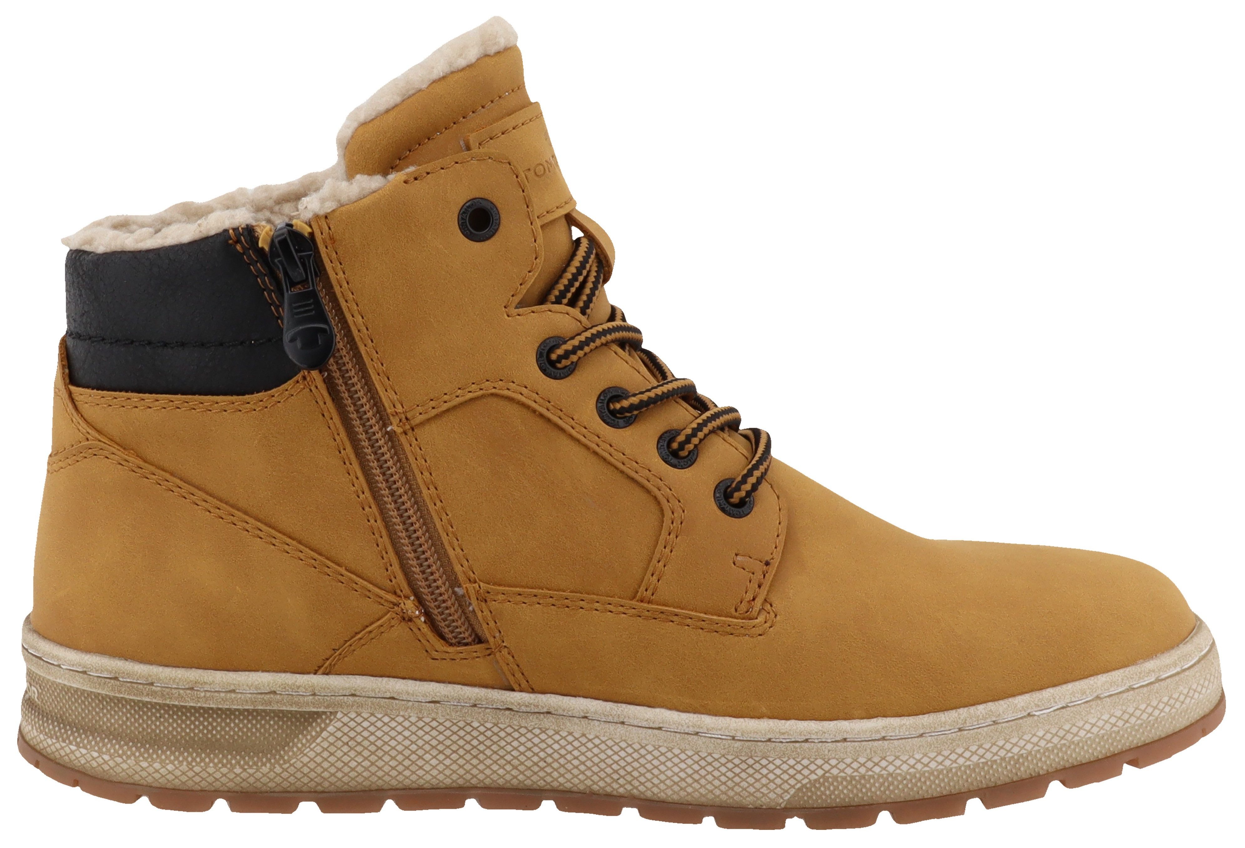 Tom Tailor Winterlaarzen , plateau, veterschoenen, high-top sneaker met binnenrits