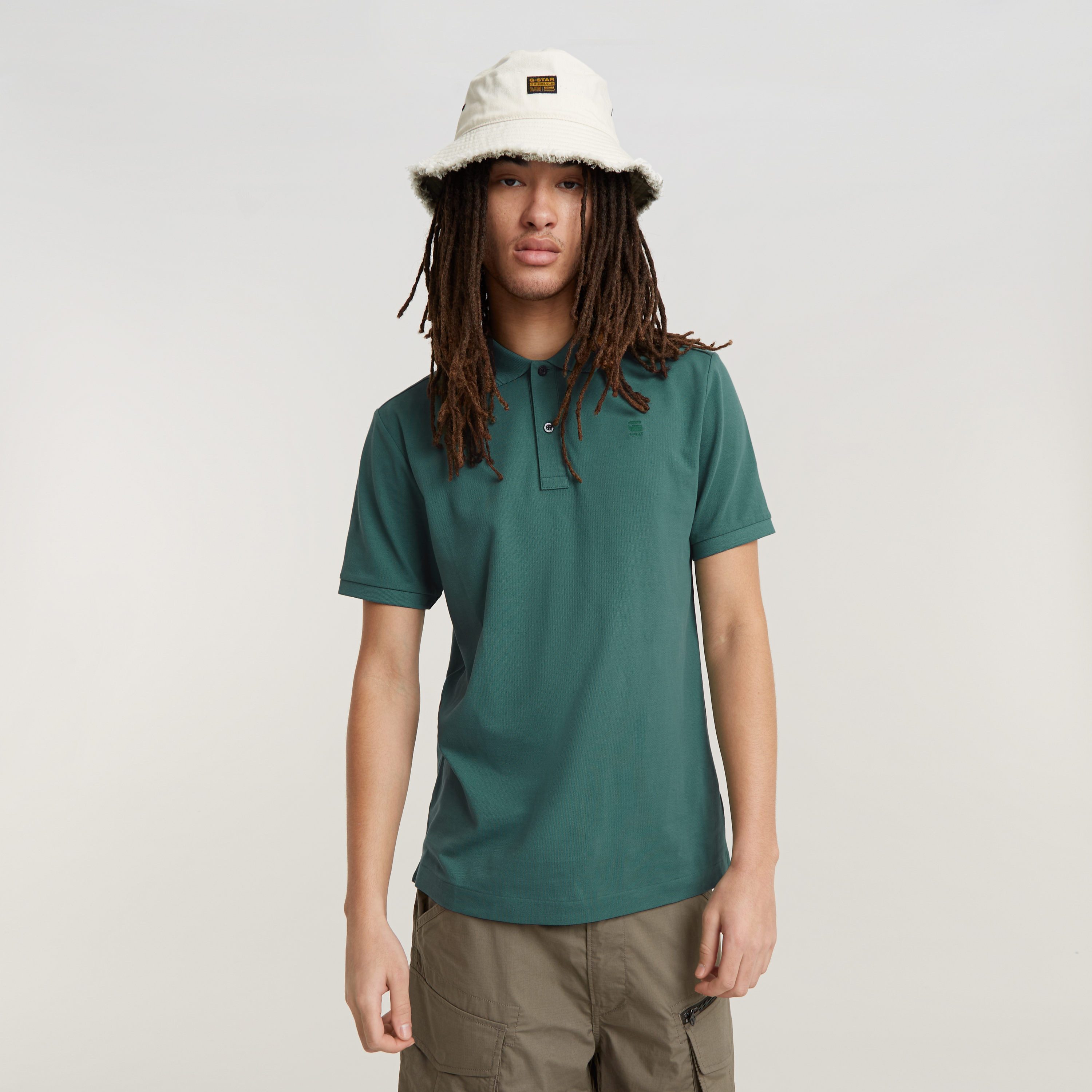 G-Star RAW Poloshirt Dunda slim fit Logo-embossing op de borst