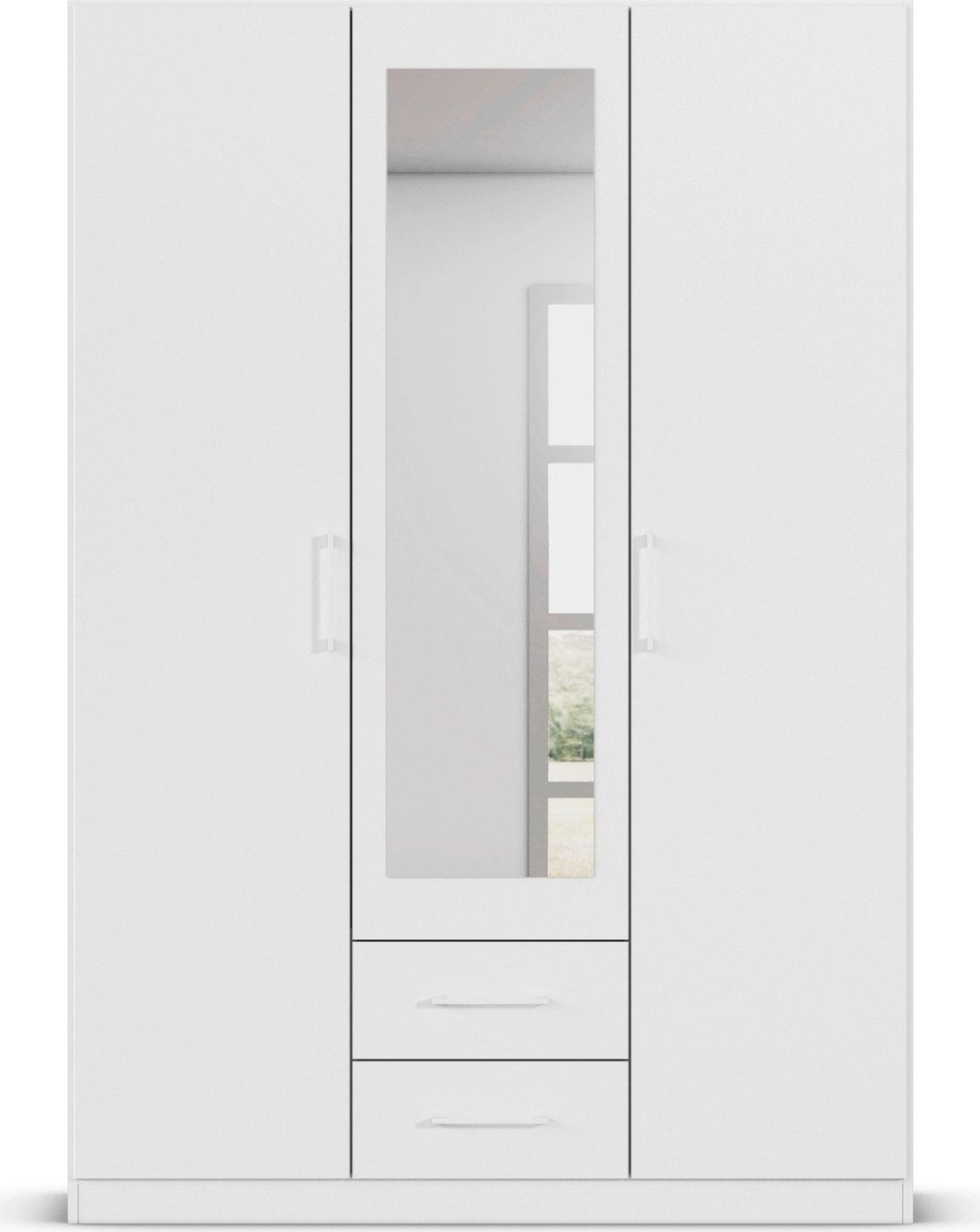 rauch Draaideurkast Kledingkast garderobe KREFELD optioneel met spiegel met 3 greepvarianten, incl. praktische lades made in germany