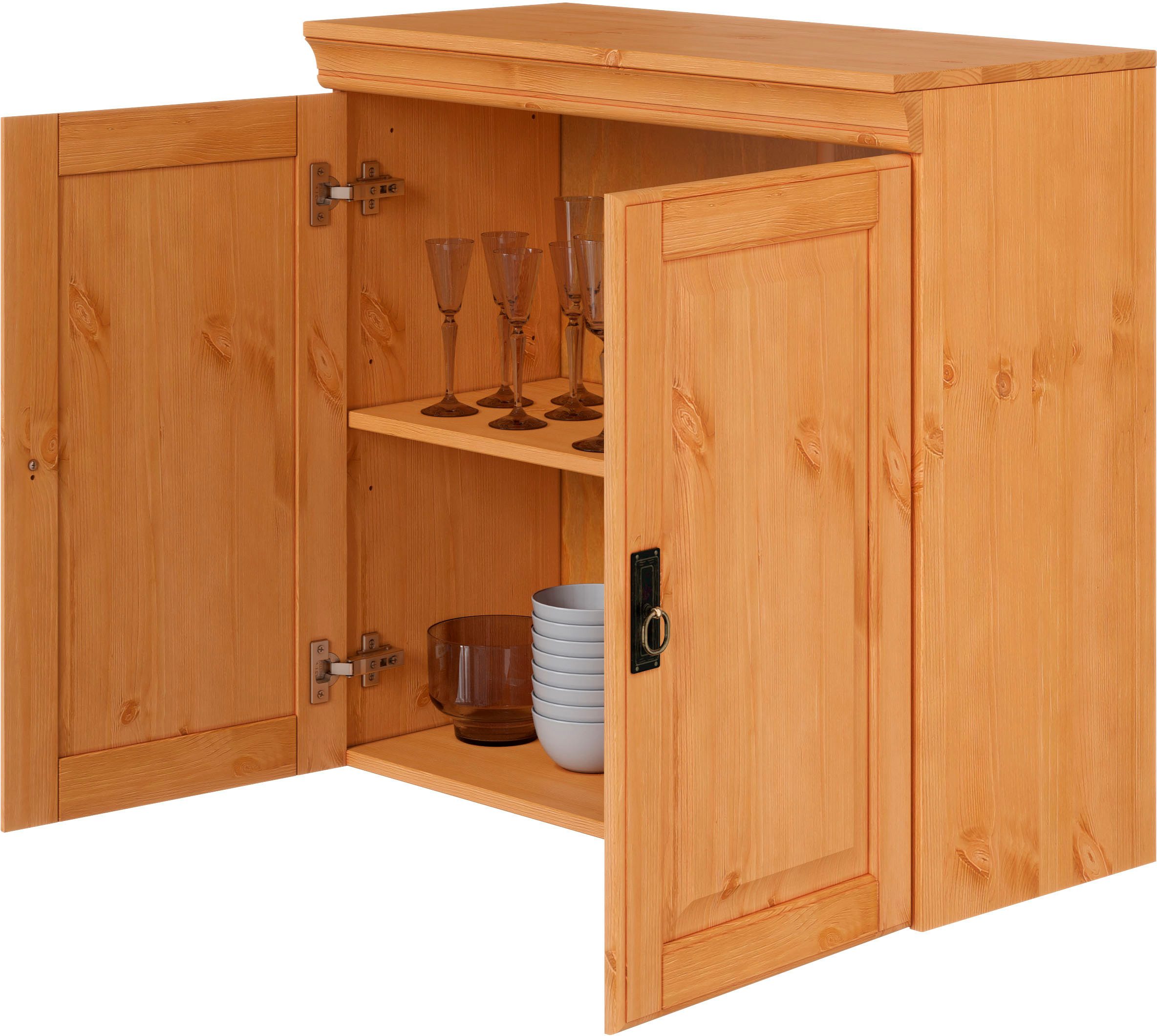 Home affaire Hangkast Rügen Breedte 80 cm, massief grenen, 2 deuren, 1 legplank