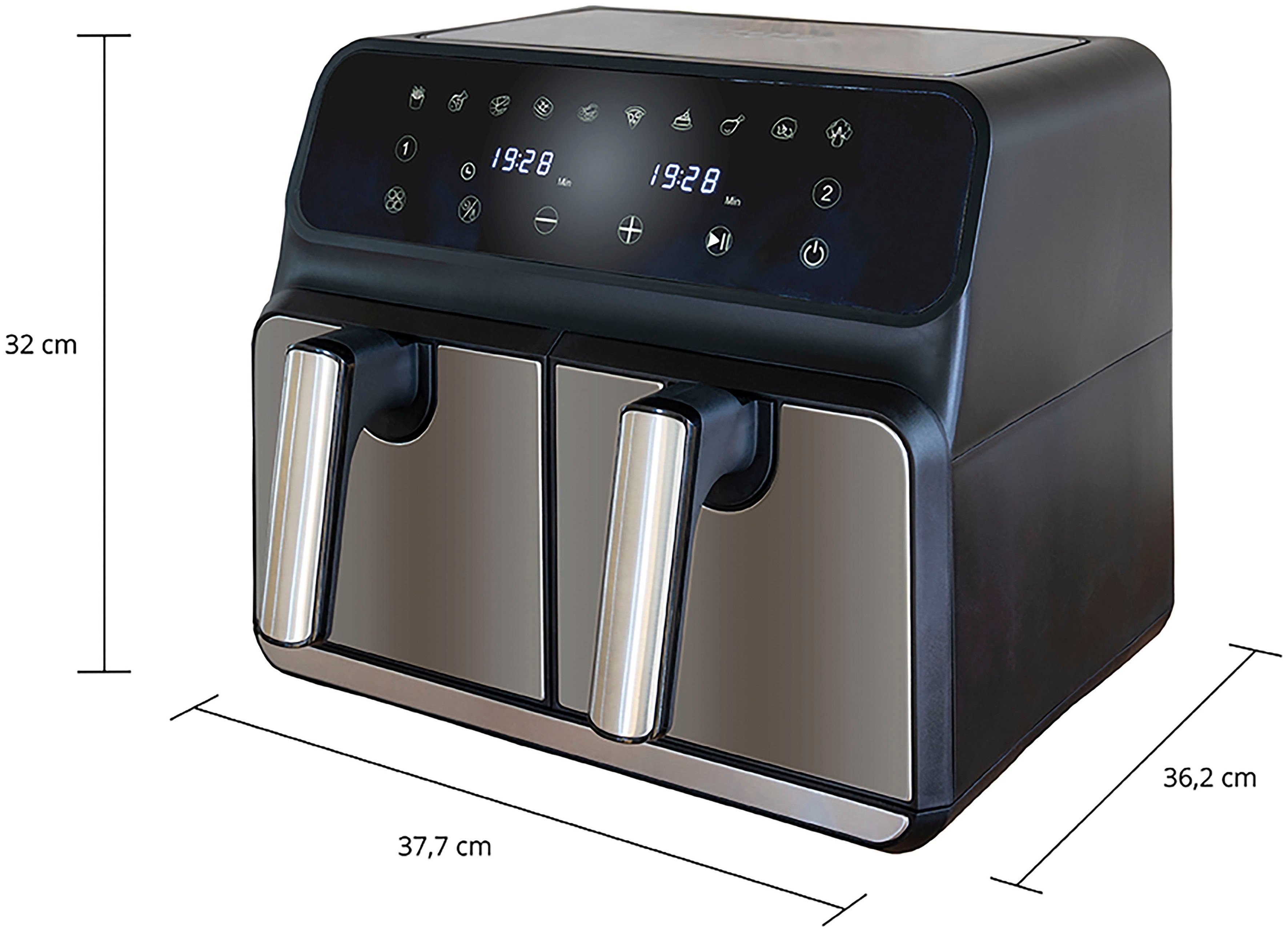 Unold Airfryer Dubbele kamer twin zone 58685