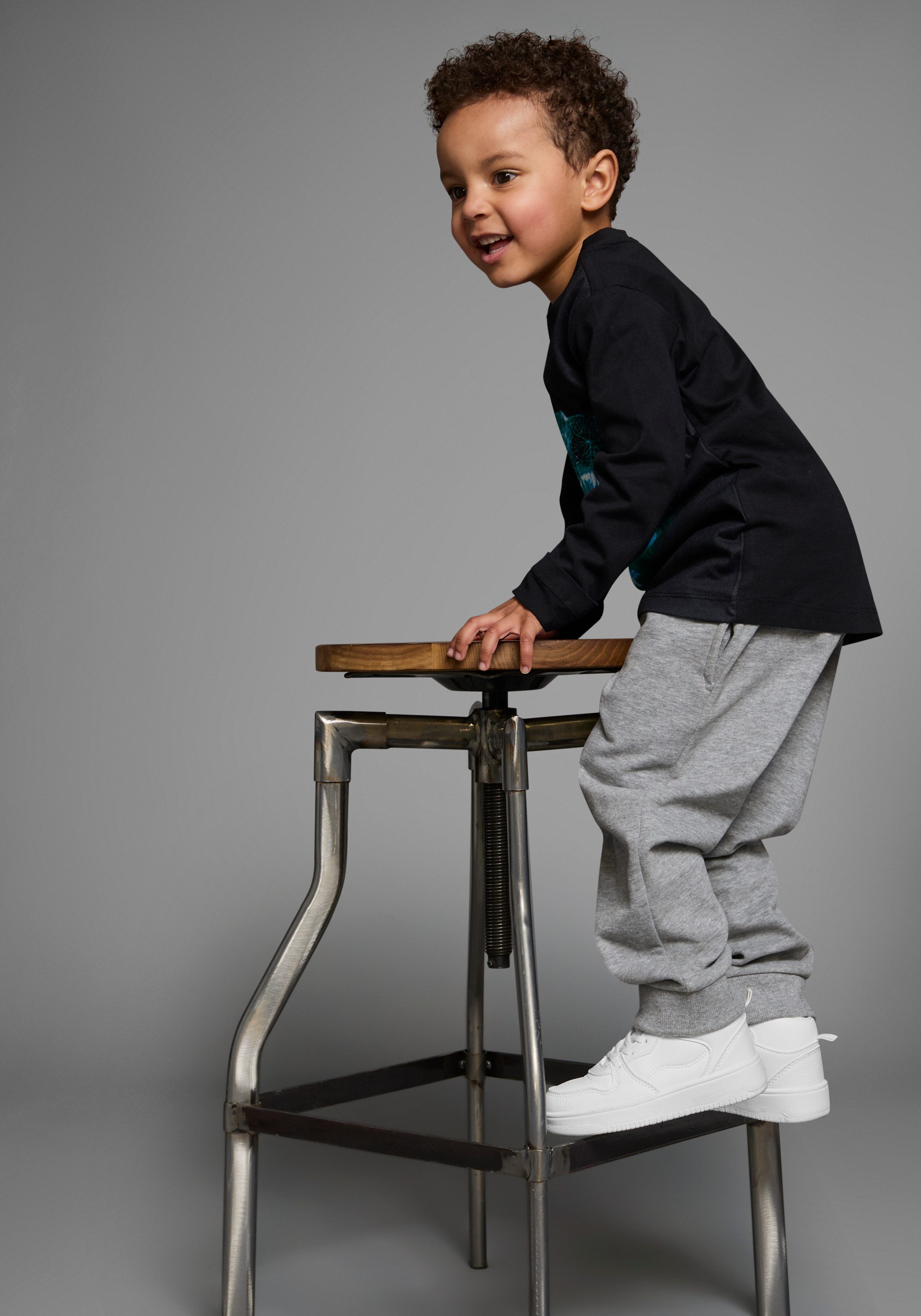 KIDSWORLD Shirt met lange mouwen GREEN DINO lange mouwen, met trendy print, ronde hals, van katoen