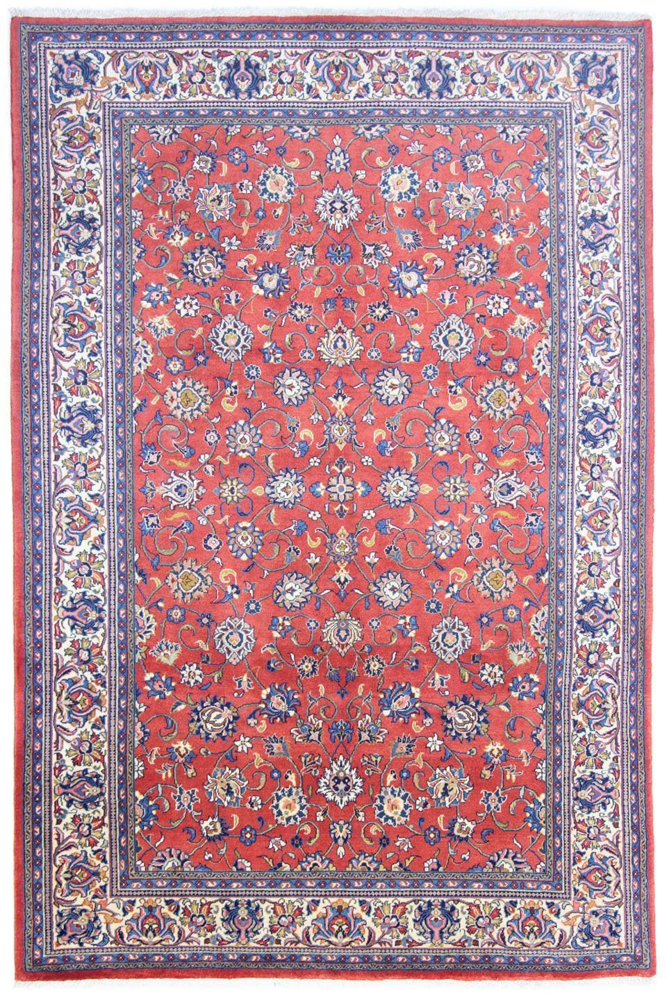 morgenland Wollen kleed Sarough geheel gedessineerd rosso 303 x 200 cm Uniek exemplaar met certificaat