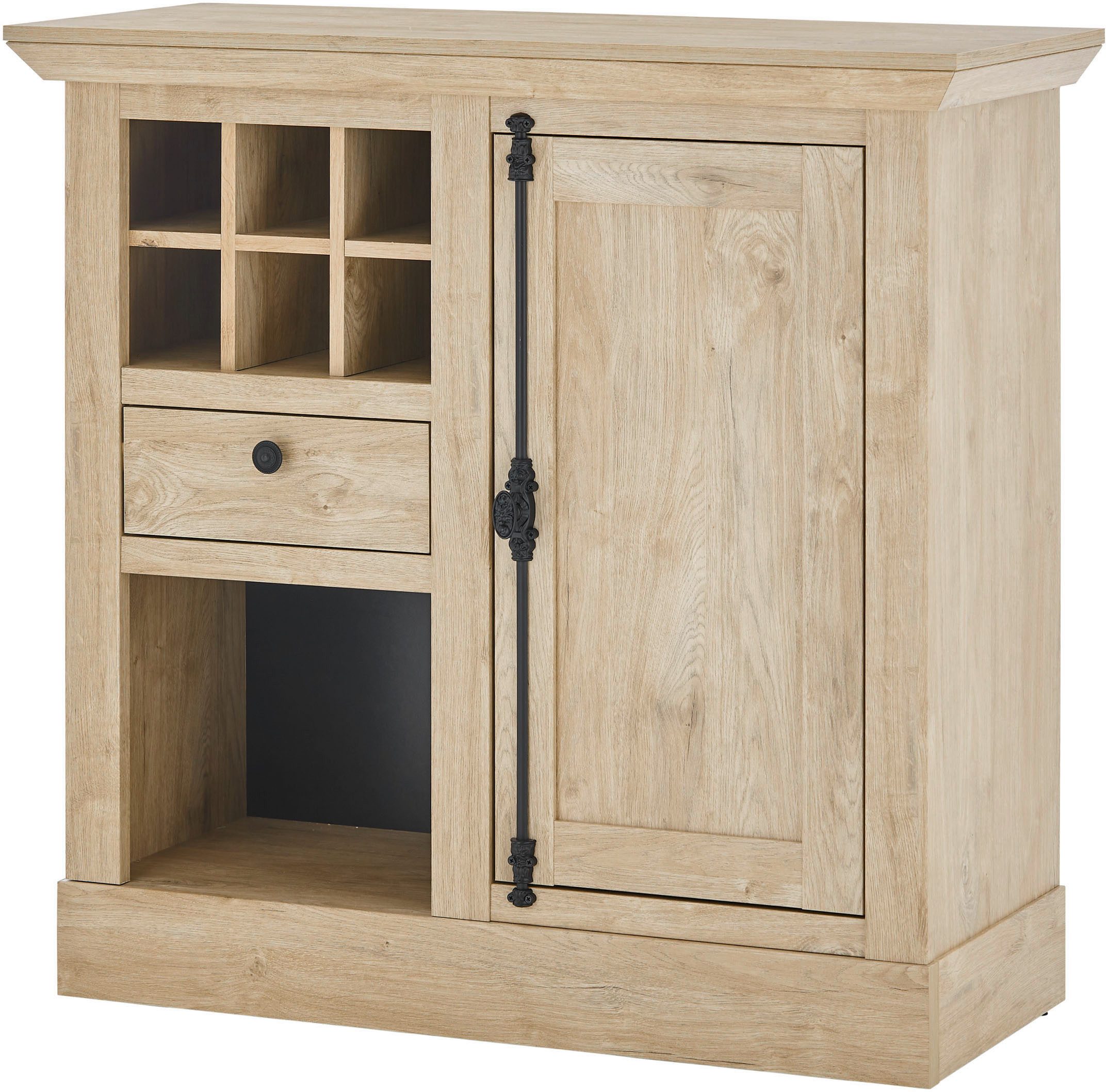 Home affaire Highboard Cornwall, commode in landelijke stijl, kast, sideboard, eiken decor (1 stuk)