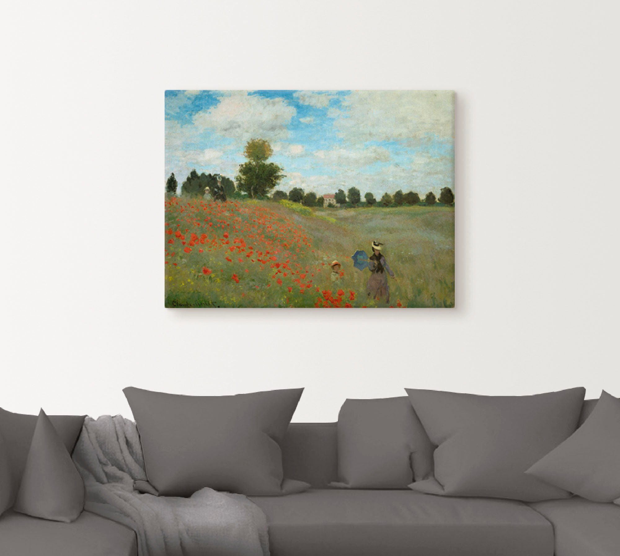 Artland Artprint Veld klaprozen bij Argenteuil. 1873 als artprint op linnen, poster, muursticker in verschillende maten