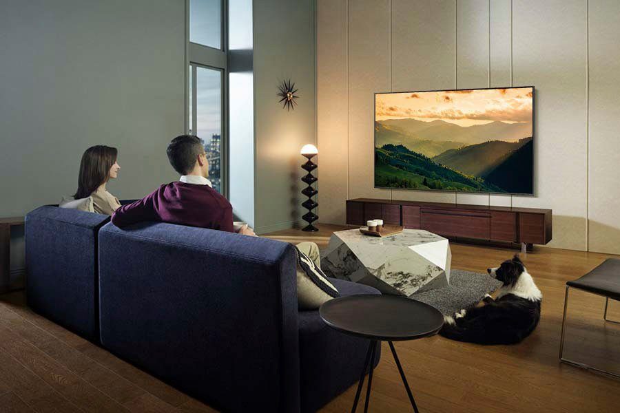 Samsung QLED-TV GQ85Q60CAU, 214 cm / 85", 4K Ultra HD, Smart TV, 100% kleurvolume met quantum dots, quantum hdr, airslim, gaming hub