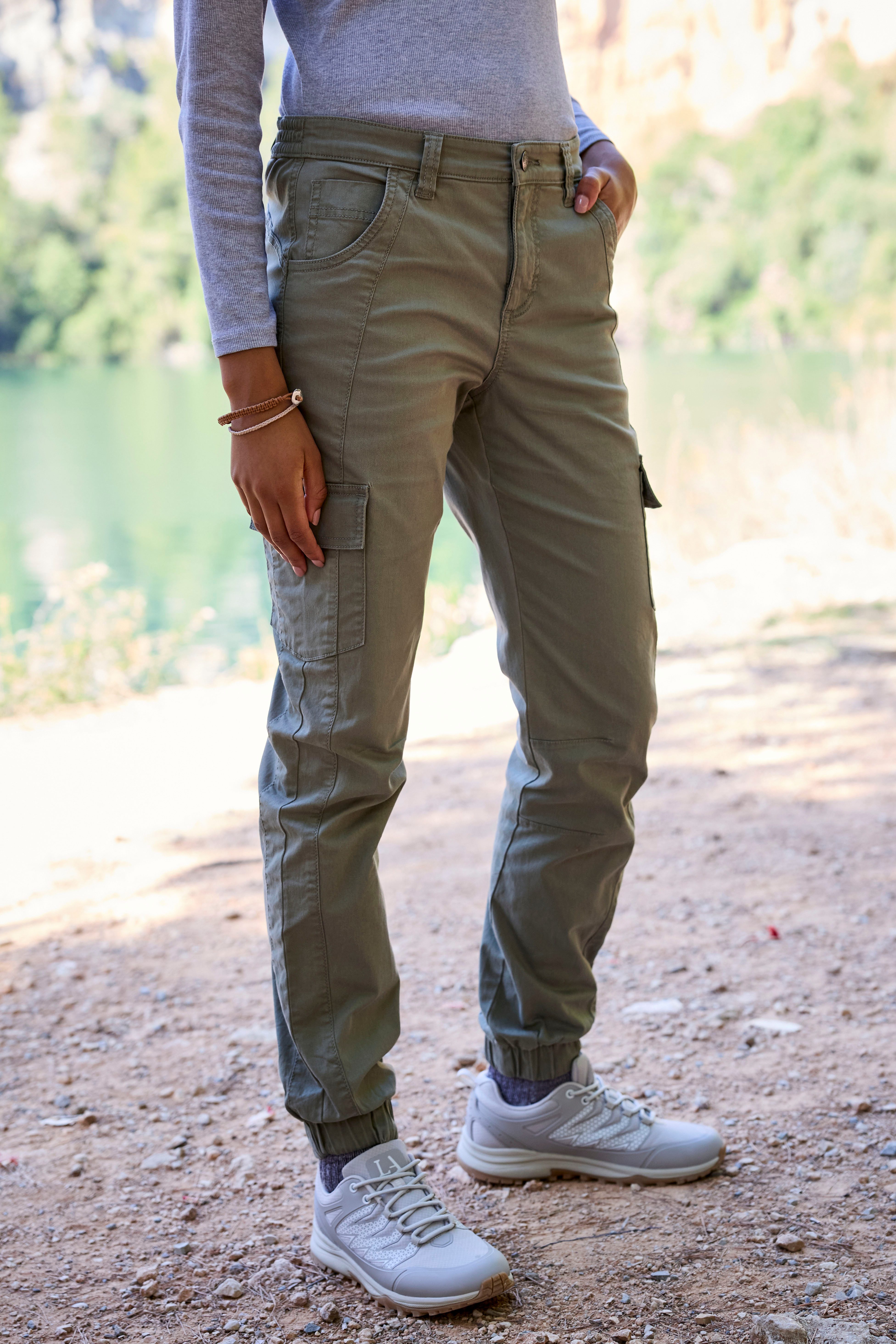 vivance active Trekkingbroek Cargo Jeans Optik Katoenmix met cargozakken