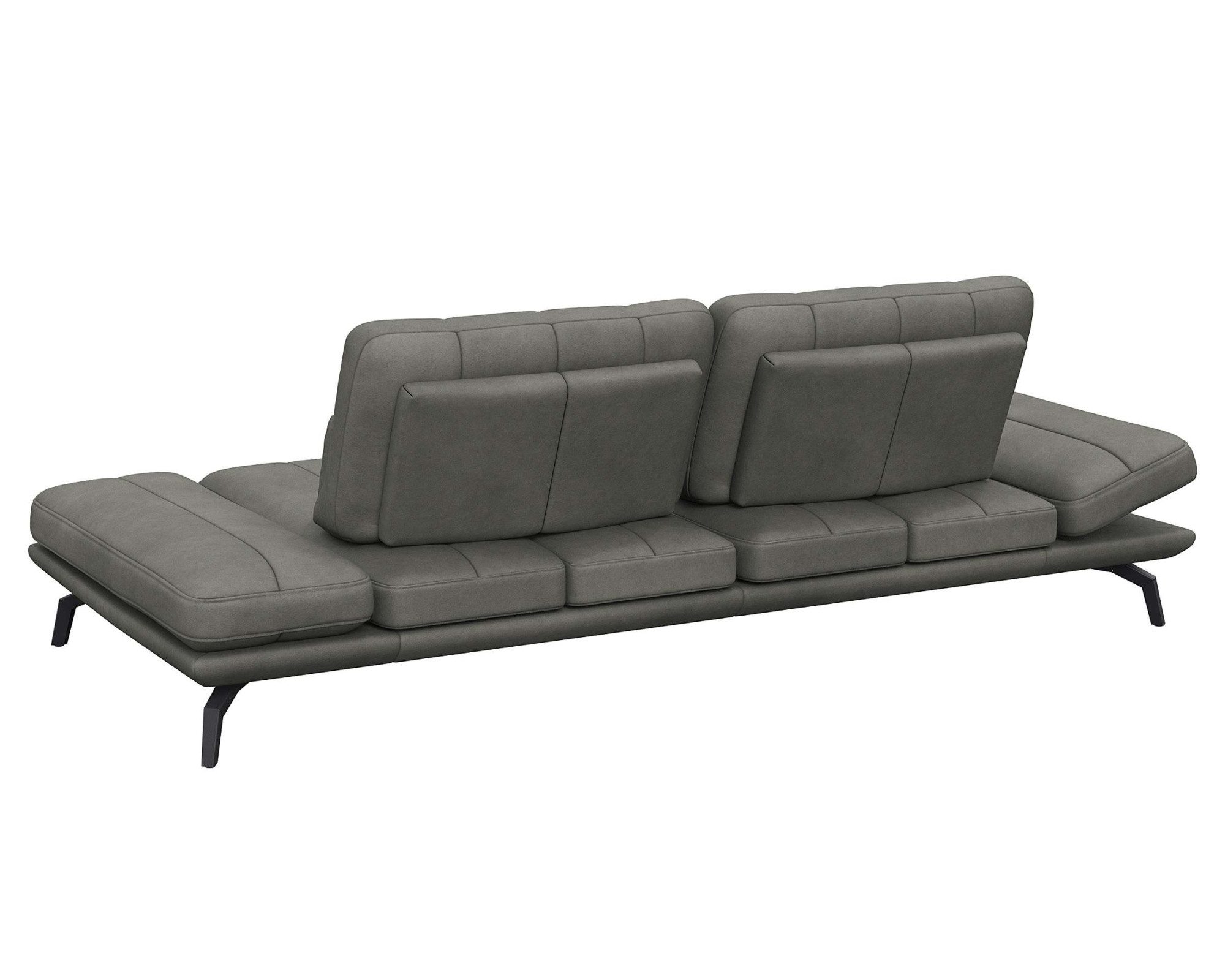 FLEXLUX 3-zitsbank Tropea multifunctionele bank, designbank, relaxfunctie, tv-bank, met armleuningverstelling en zitdiepteverstelling, breedte 252 cm