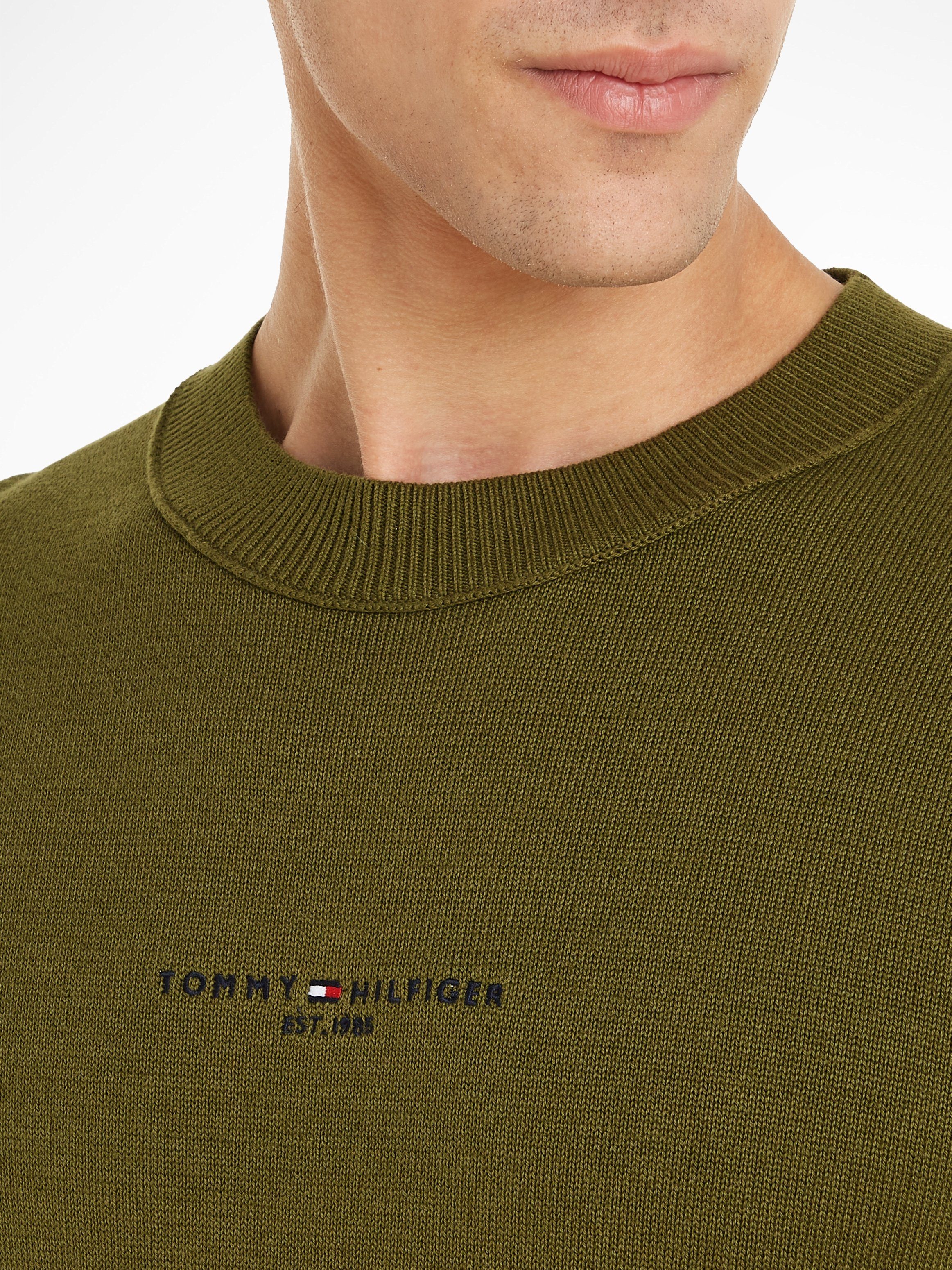 Tommy Hilfiger Trui met ronde hals HILFIGER EMBRO CREW NECK