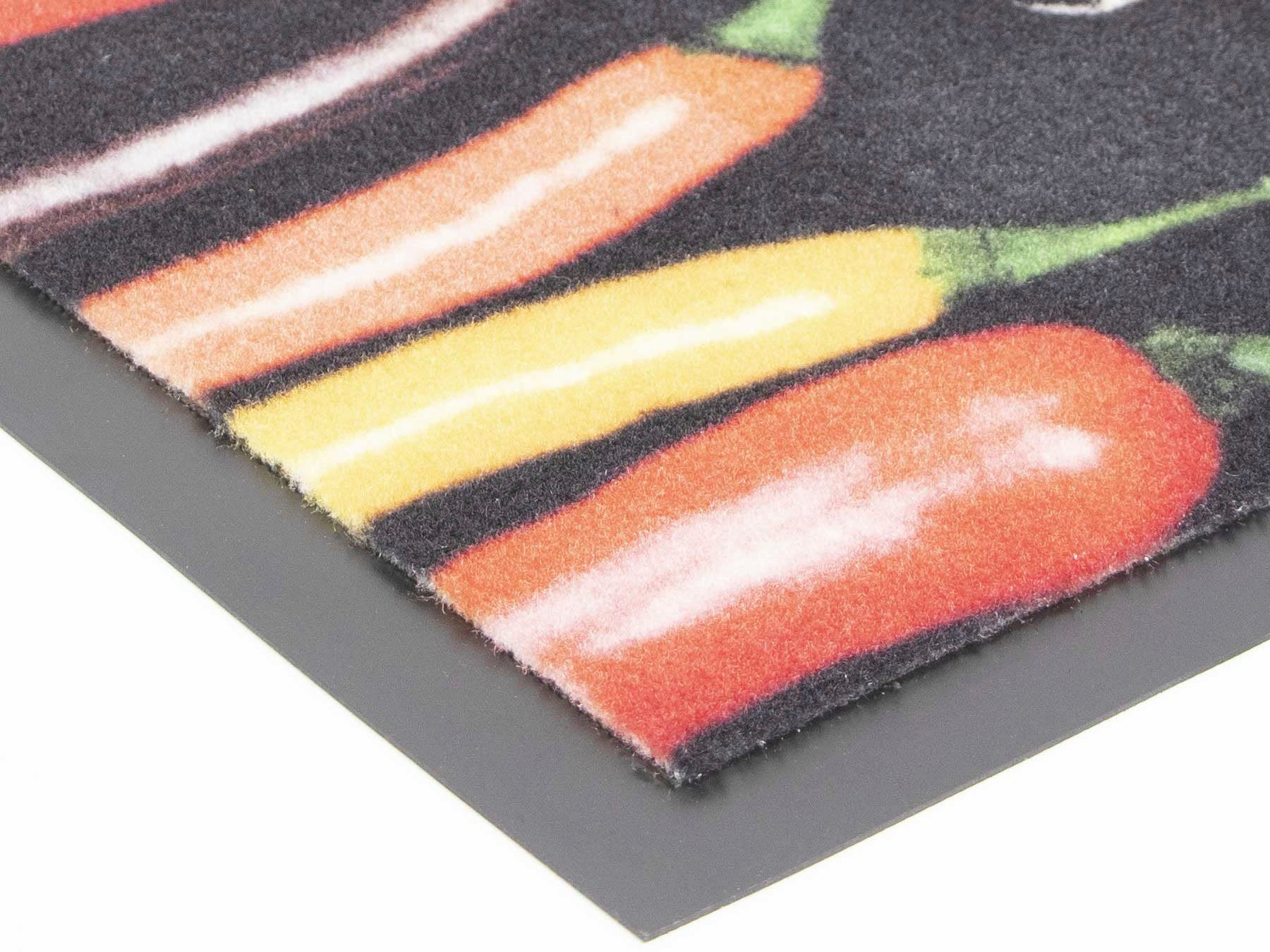 Primaflor-Ideen in Textil Keukenloper CHILI HERBS Chili-kruiden motief, afm. 50x150 cm, antislip, keuken