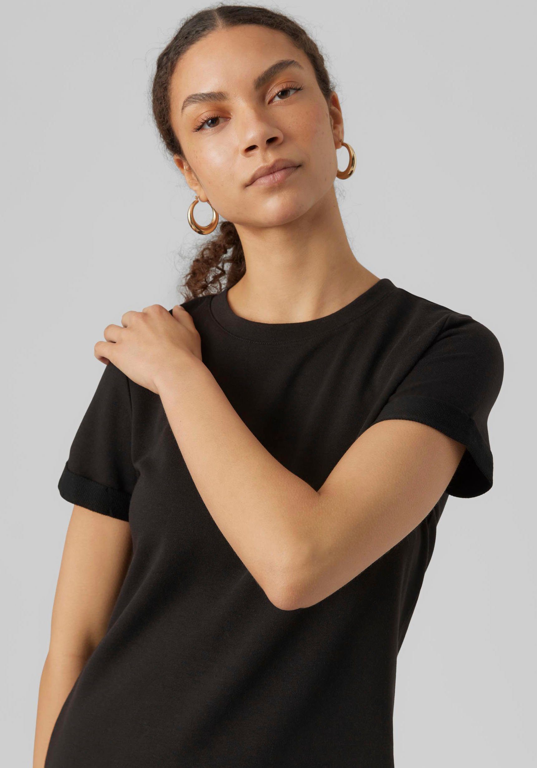 Vero Moda Jerseyjurk VMSASHAMILLA SS SWEAT DRESS NOOS