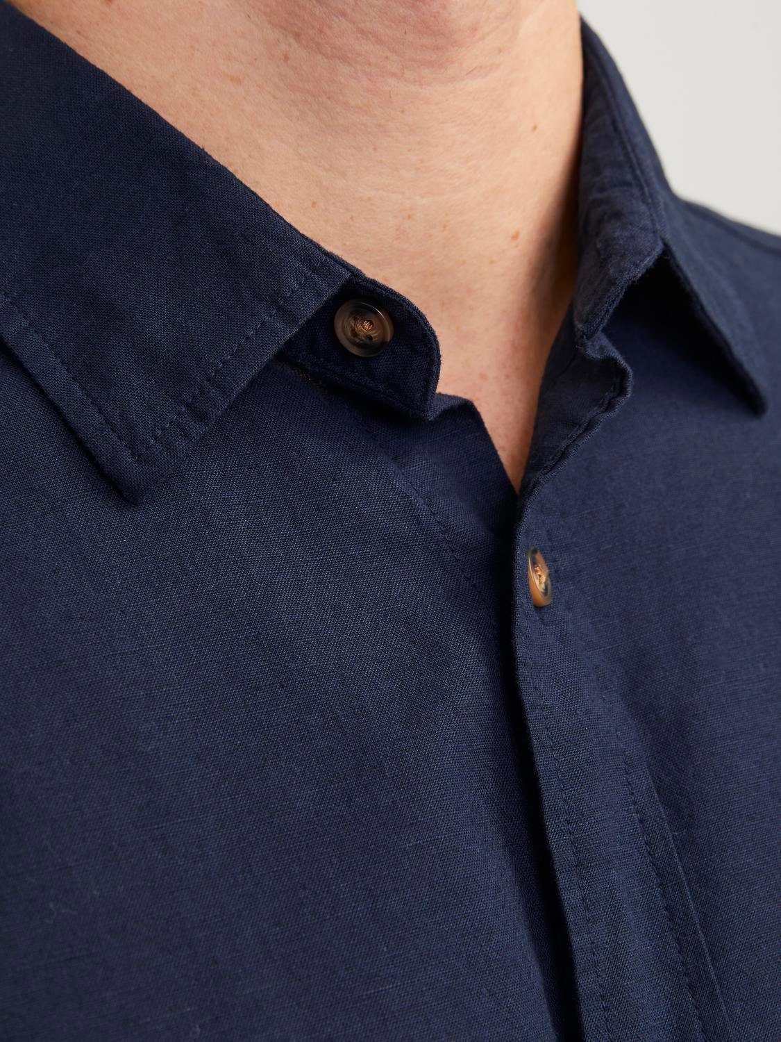 Jack & Jones Overhemd met korte mouwen JJESUMMER LINEN BLEND SHIRT SS SN