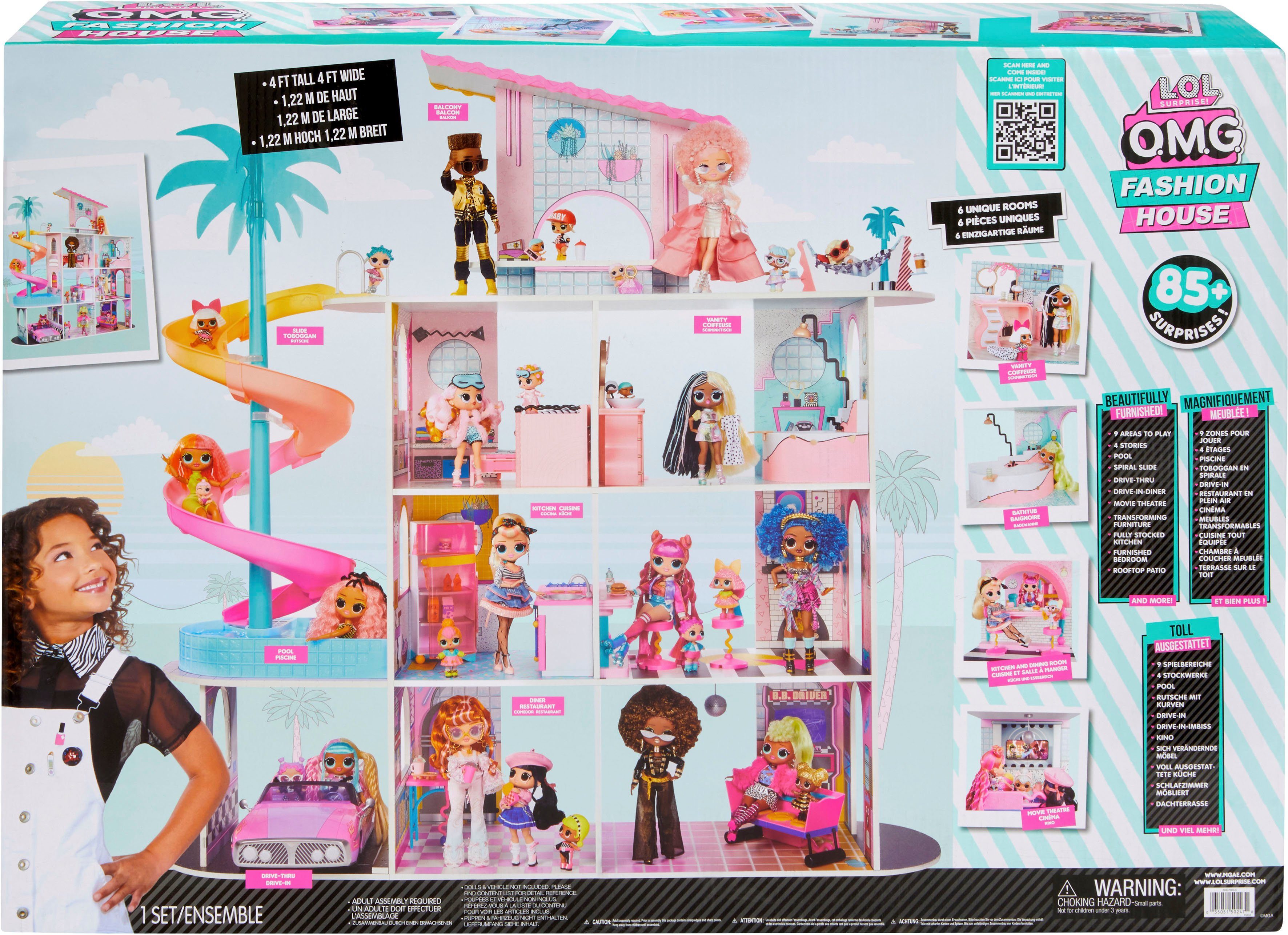 L.O.L. SURPRISE! Poppenhuis L.O.L. Surprise Fashion House inclusief meubelen en accessoires