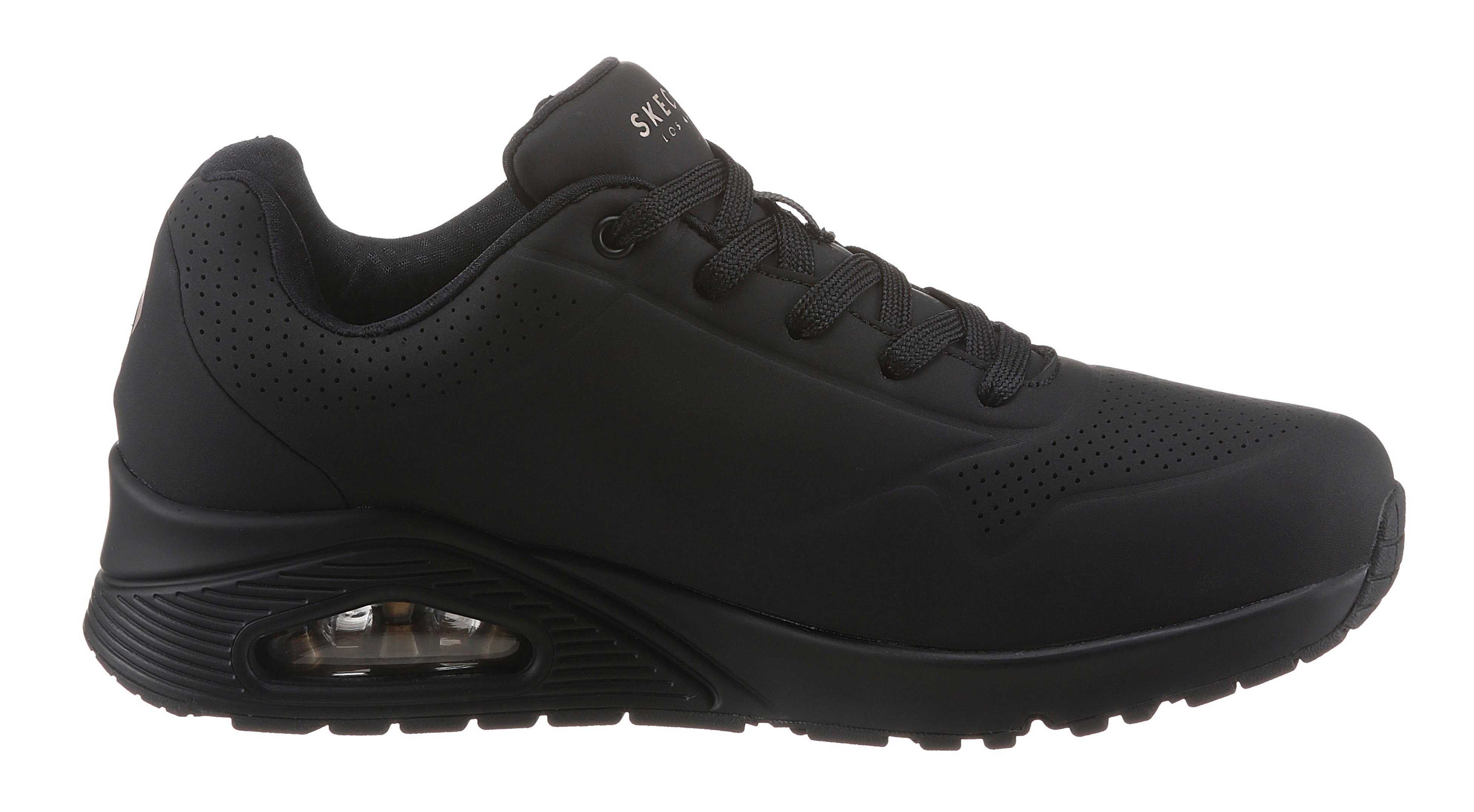 Skechers Sneakers met sleehak Uno - Stand on Air , Vrijetijdsschoen, lage schoen, veterschoen met fijne perforatie