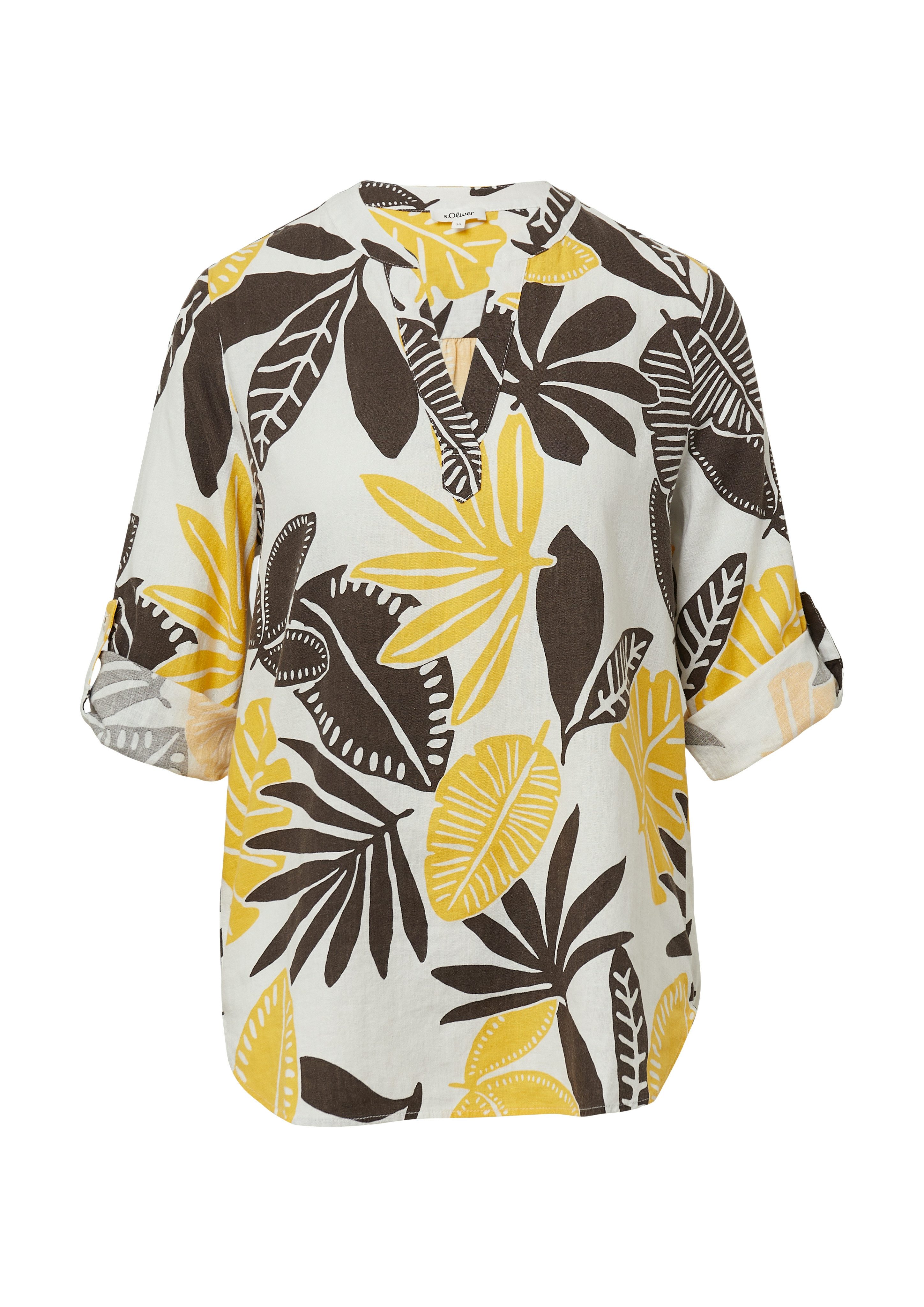 s.Oliver Gedessineerde blouse met een bloemmotief