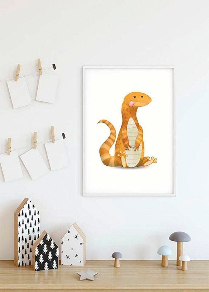 Komar Wanddecoratie Cute animal Lizard Wanddecoratie - zonder lijst (1 stuk)