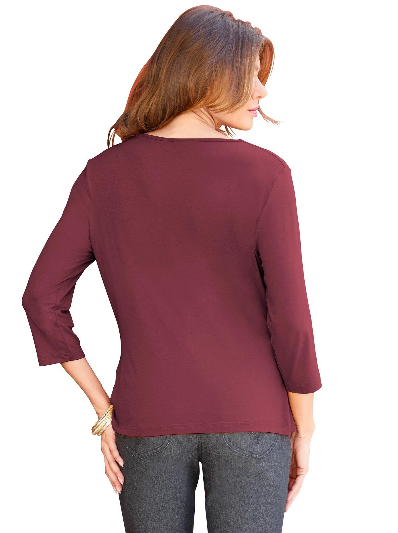 Classic Inspirationen Shirt met cascadehals Shirt (1-delig)