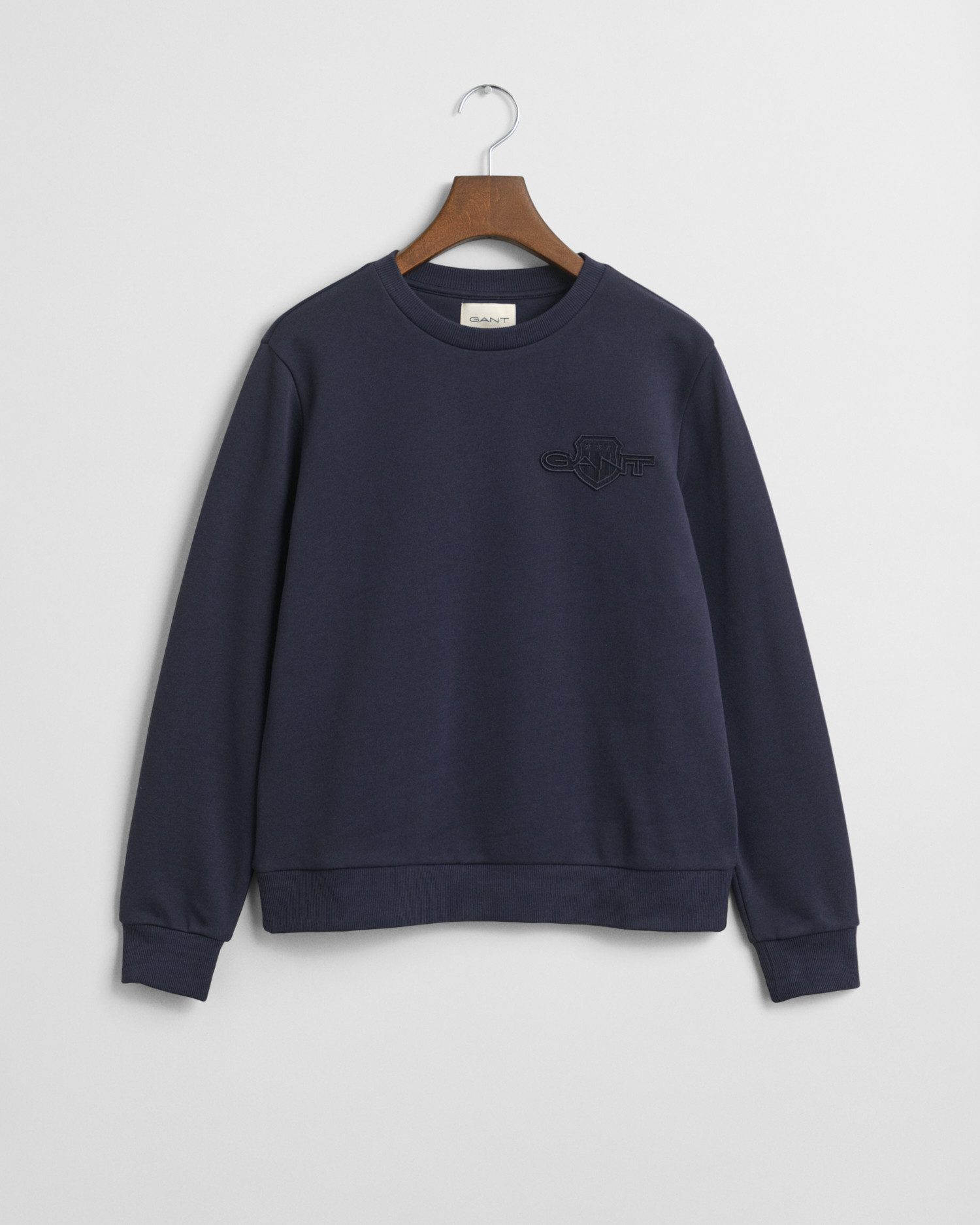 Gant Sweatshirt REG TONAL SHIELD C-NECK SWEAT Ton sur ton borduurwerk, ronde hals