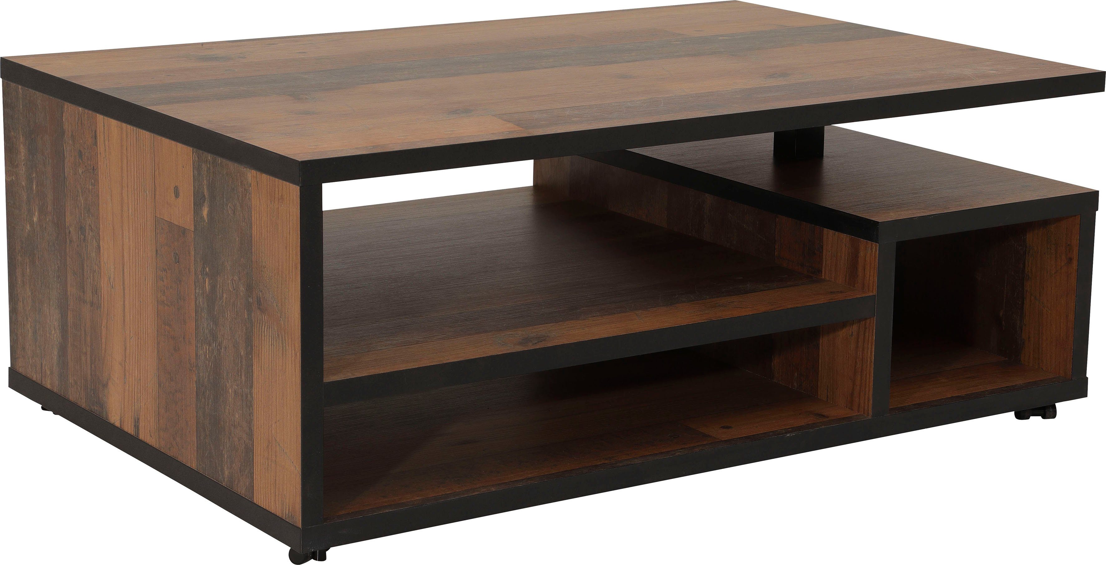 HELA Salontafel op wieltjes, industrial design salontafels bruin
