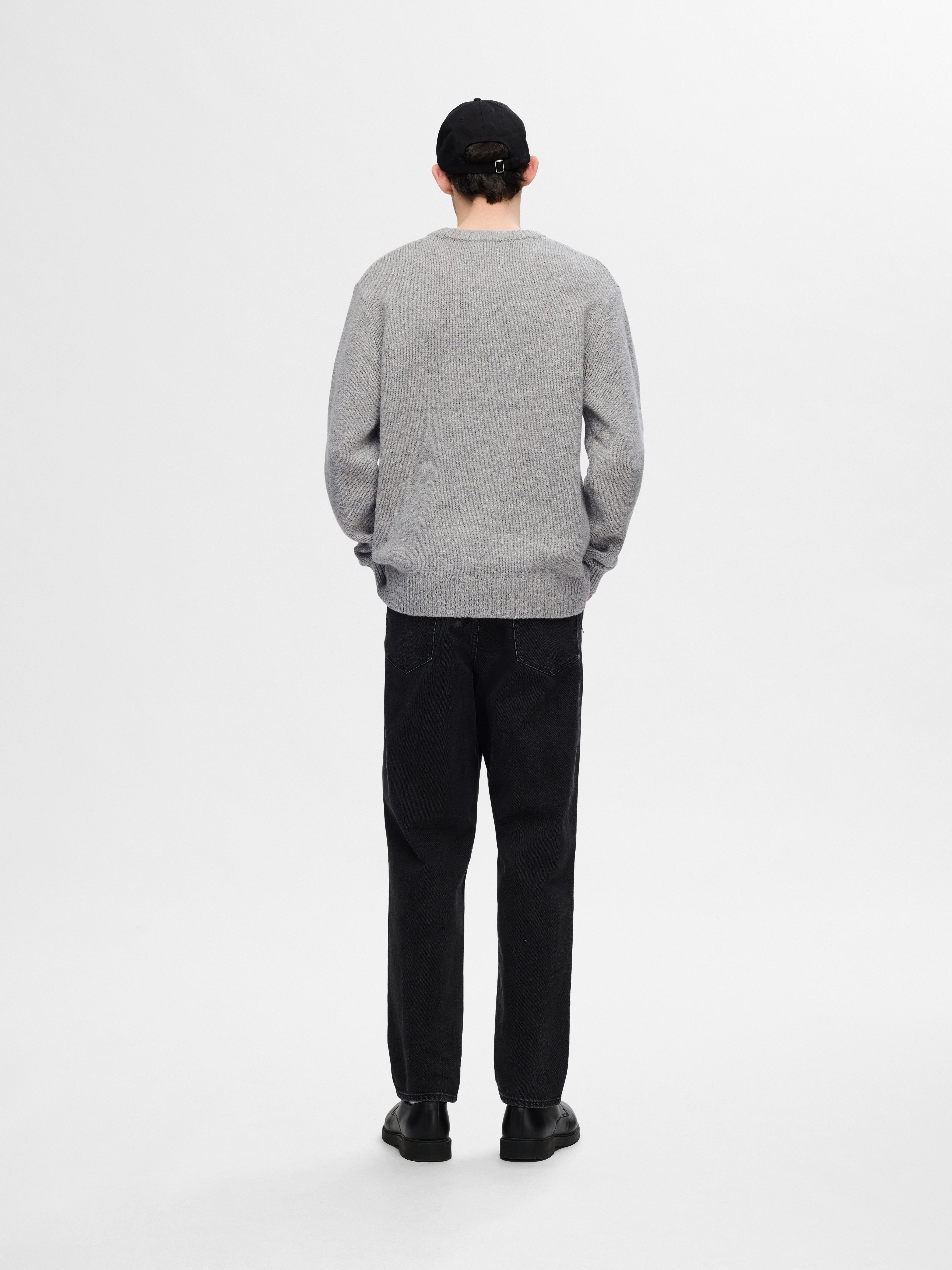 SELECTED HOMME Gebreide trui SLHCODY LS KNIT RELAXED CREW NECK NOOS