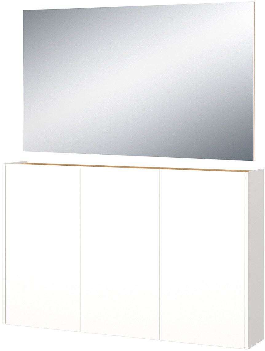GERMANIA Halmeubelset GW-Libbiano Garderobe-set bestaande uit multifunctionele kast en spiegel (2-delig) wandkapstokken wit