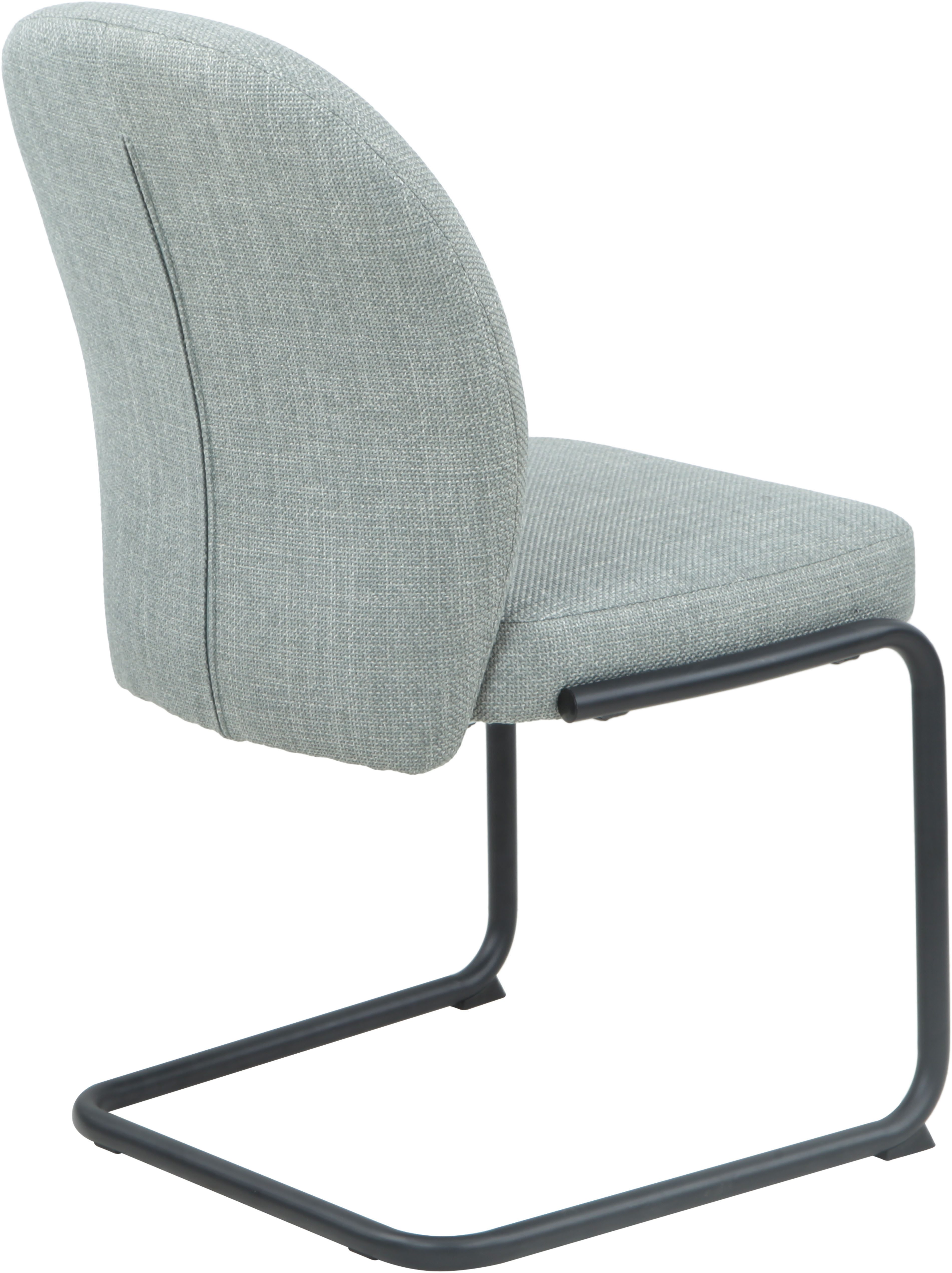 HELA Vrijdragende stoel KAREN Eetkamerstoel, ronde buisconstructie, gestoffeerd, geweven stof, schommelstoel (set, 2 stuks)