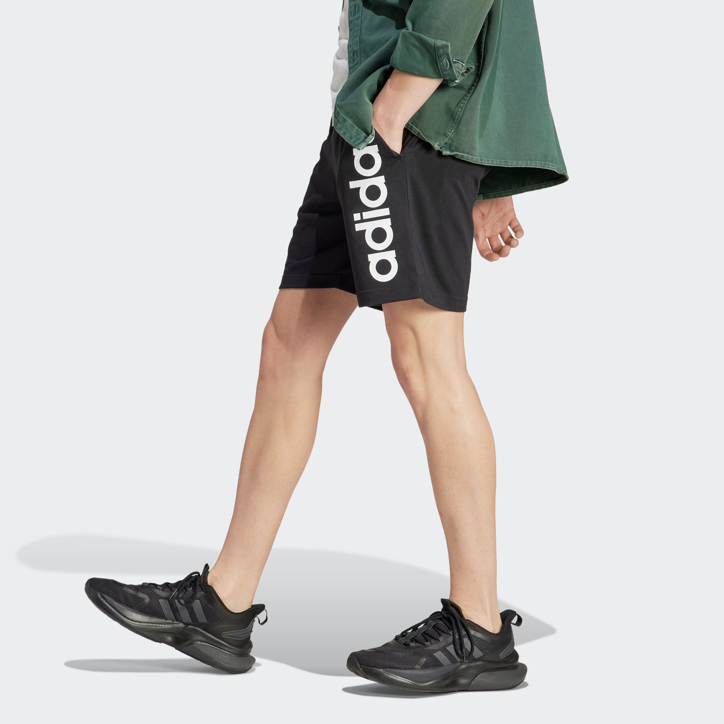adidas Sportswear Short AEROREADY ESSENTIALS SINGLE JERSEY LINEAR LOGO (1-delig)