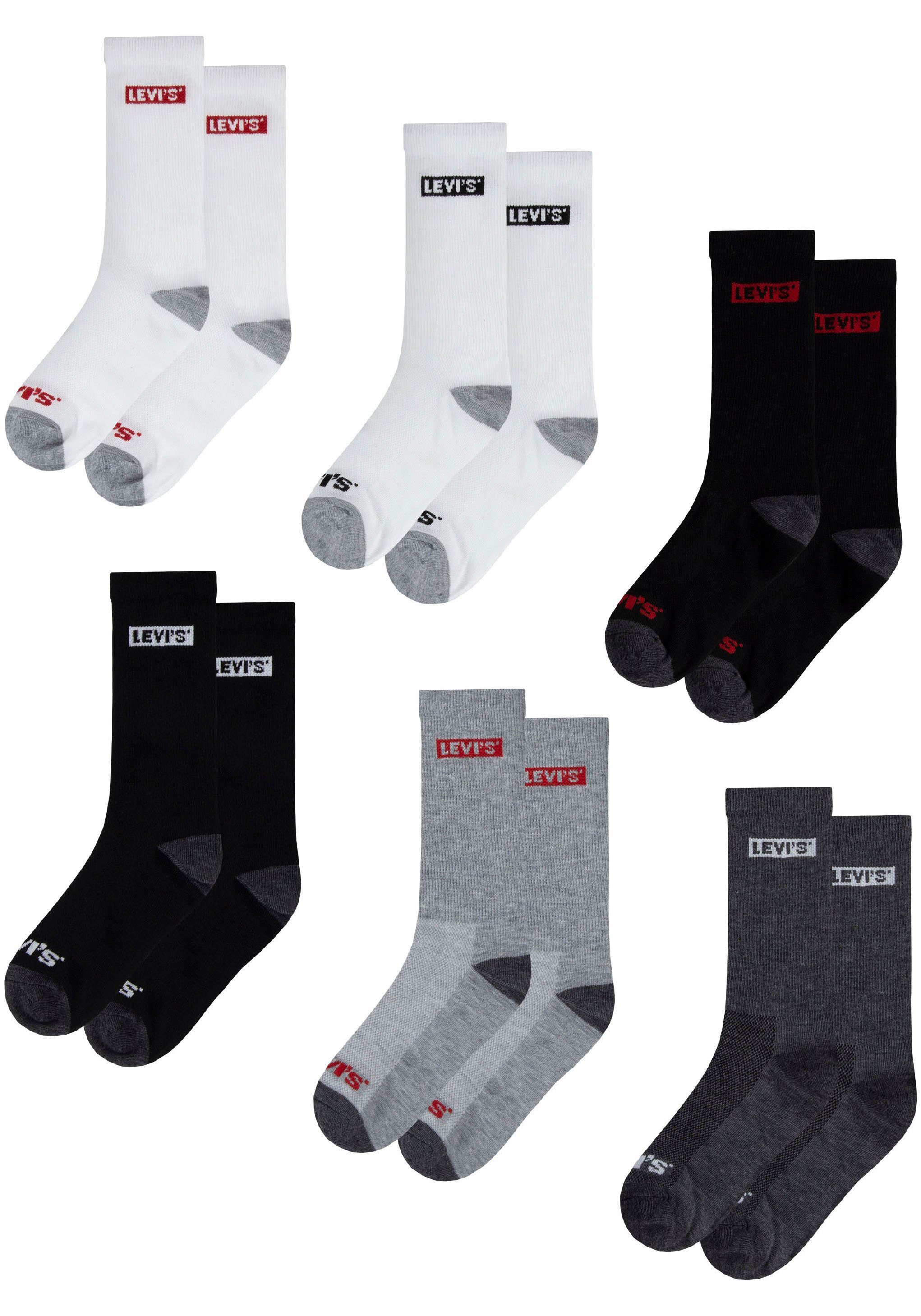 Levi's Kidswear Sokken LHN BOX TAB HIGH CUT 6PK (set, 6 paar)