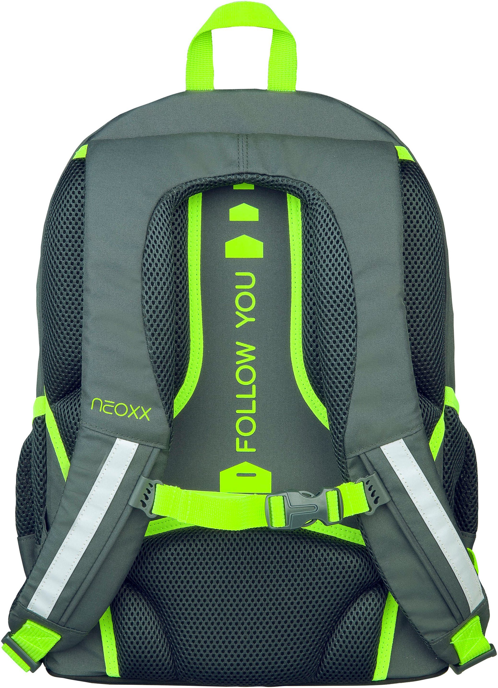 neoxx Schoolrugzak Flow, Boom gedeeltelijk van gerecycled materiaal