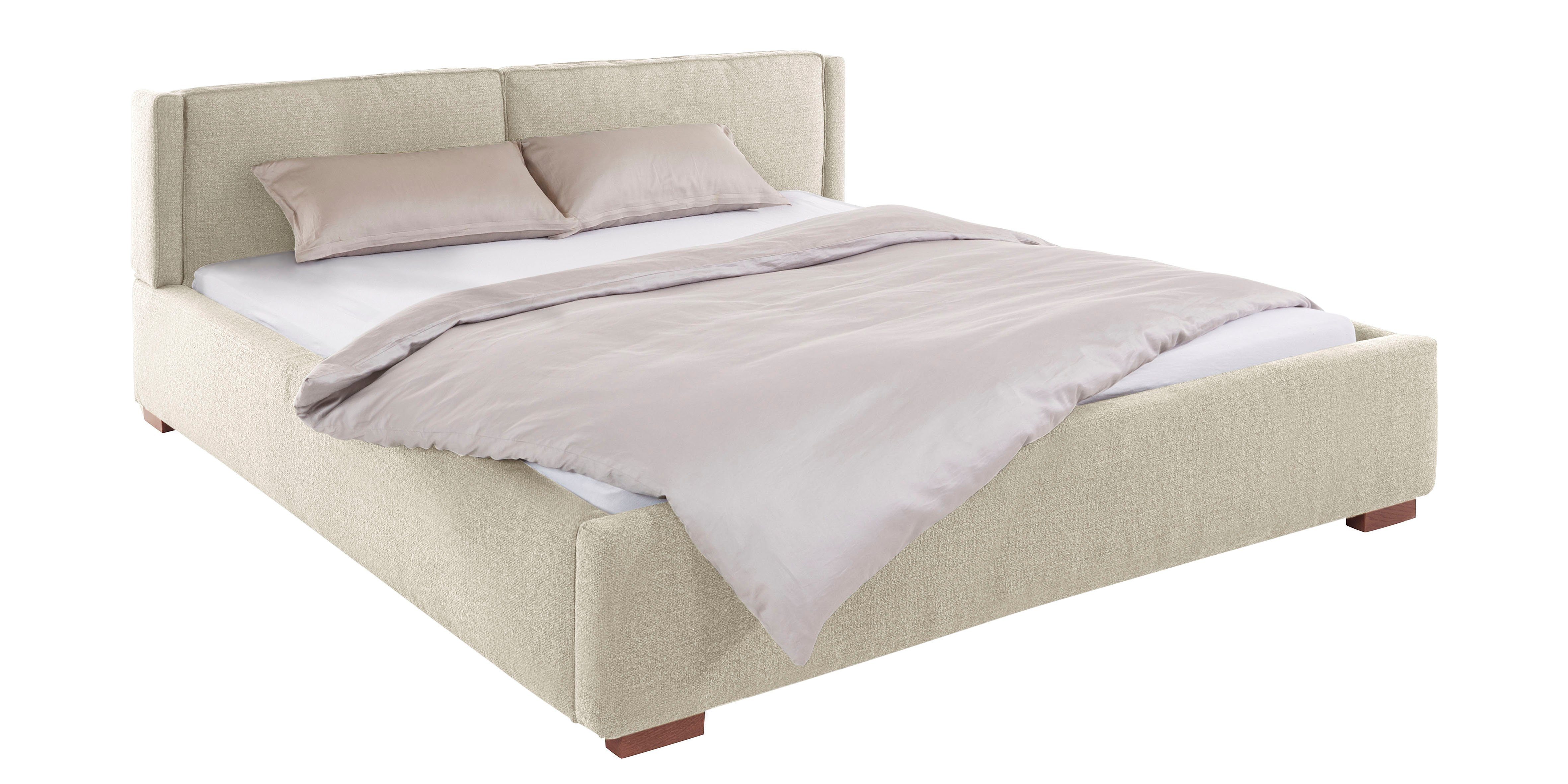 Home affaire Gestoffeerd bed Annera, kussenvulling met veren