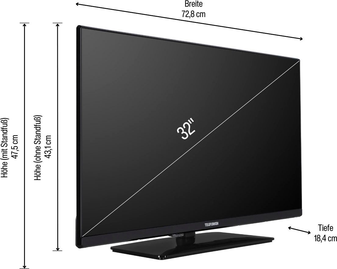 Telefunken Led-TV D32F755M7CWI, 80 cm / 32", Full HD, Smart TV