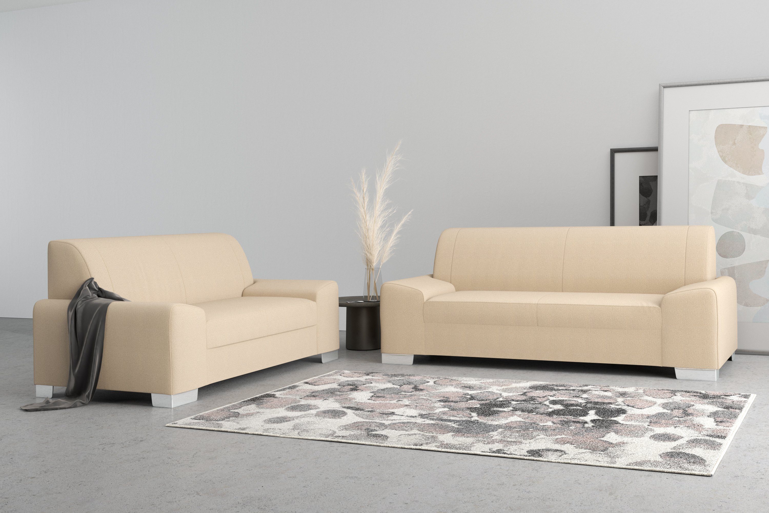 DOMO collection 2-zitsbank Anzio optioneel met veerkern