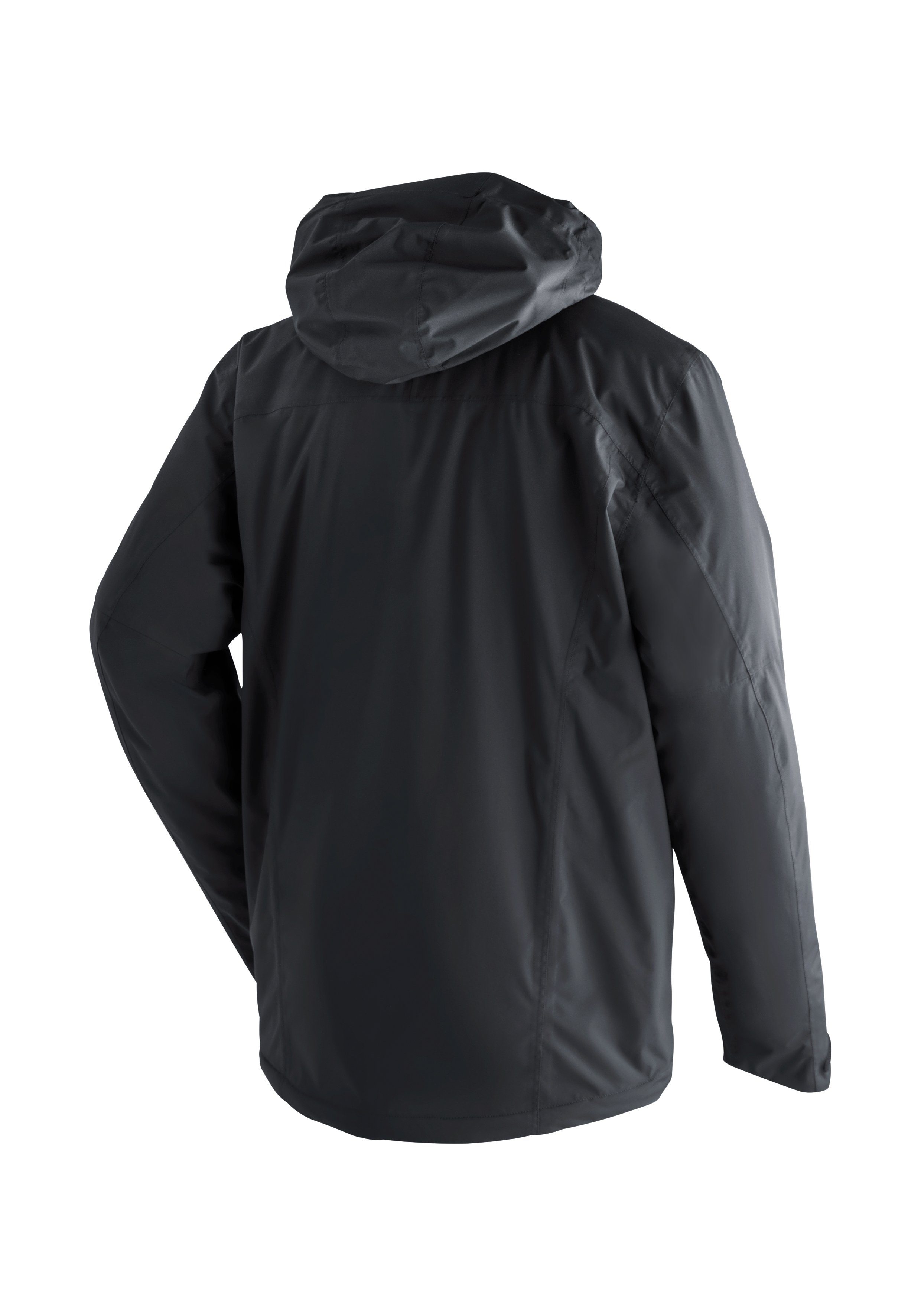 Maier Sports Outdoorjack Metor Therm Rec M Heren wandeljack, ademend en waterdicht, gewatteerde regenjack met capuchon