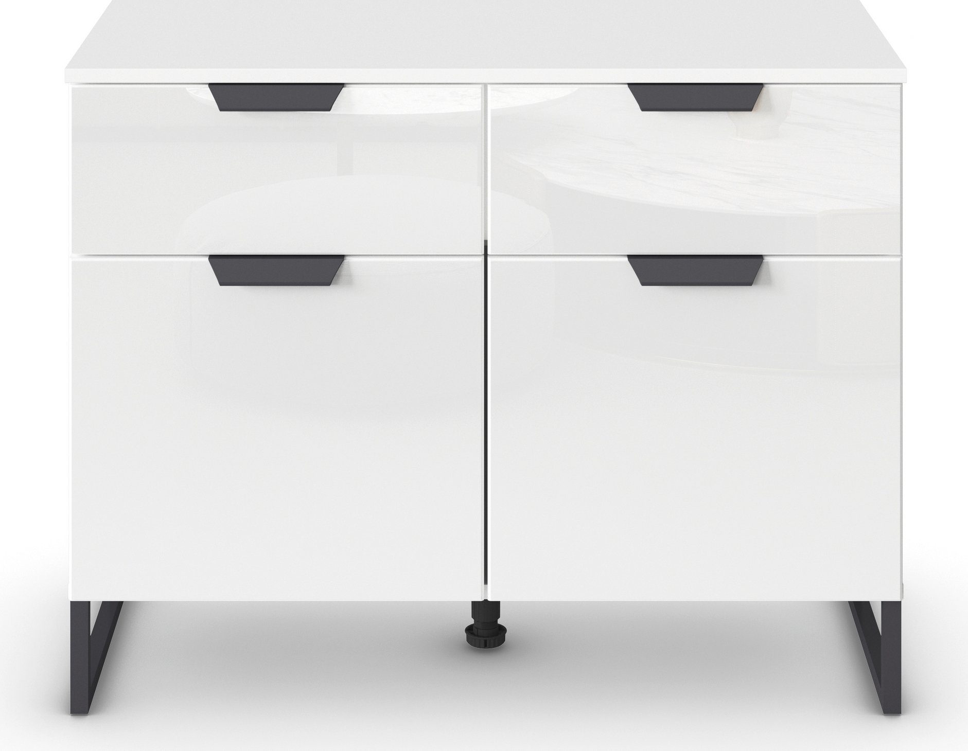 rauch Kast met laden en deuren Modern by Aditio met glazen front en sledevoet, 2 lades met softclose-functie