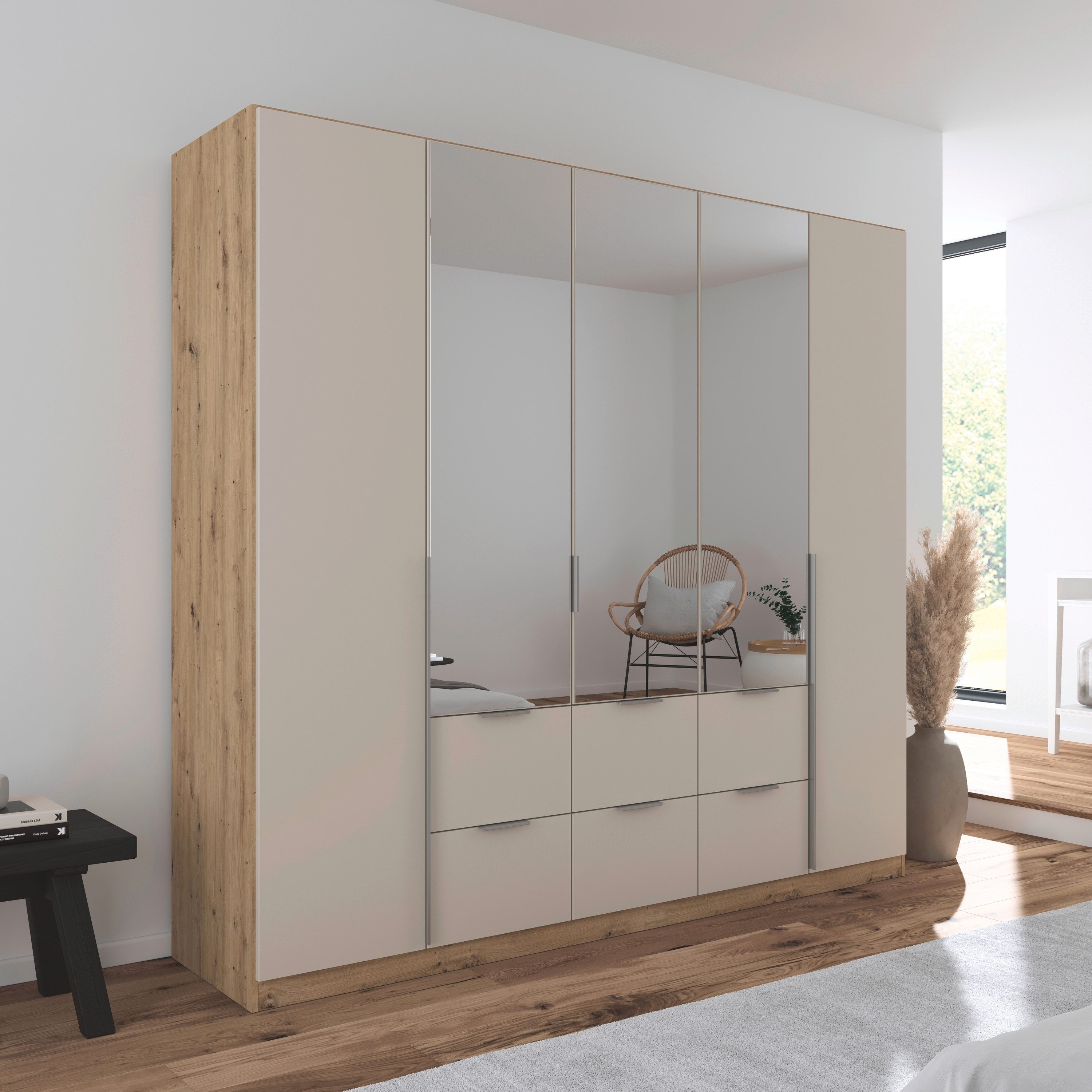 rauch Draaideurkast Kledingkast kast garderobe AGORDO met decor- of hoogglansfront