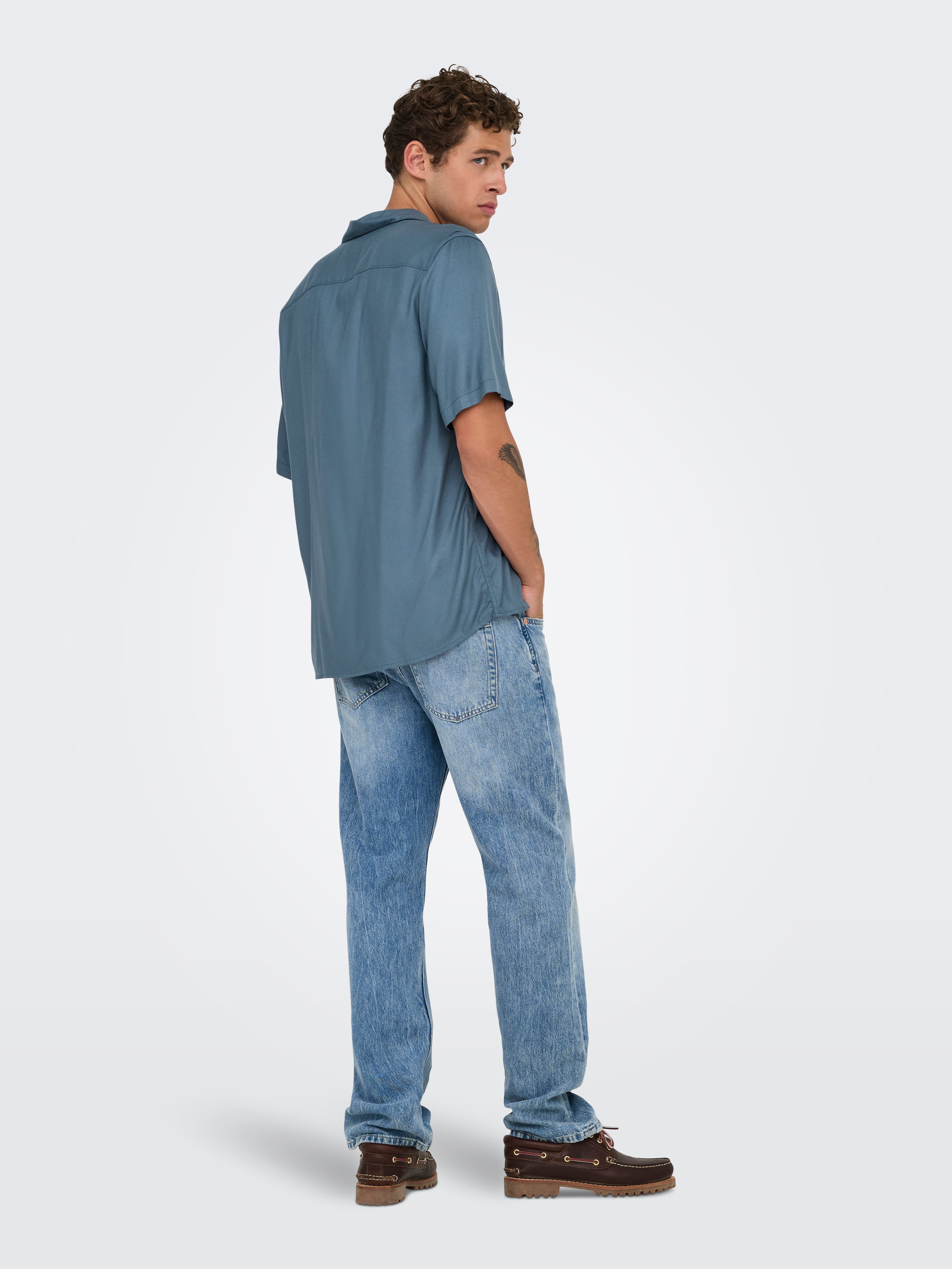 ONLY & SONS Overhemd met korte mouwen ONSDASH LIFE REG VISC RES SS SHIRT