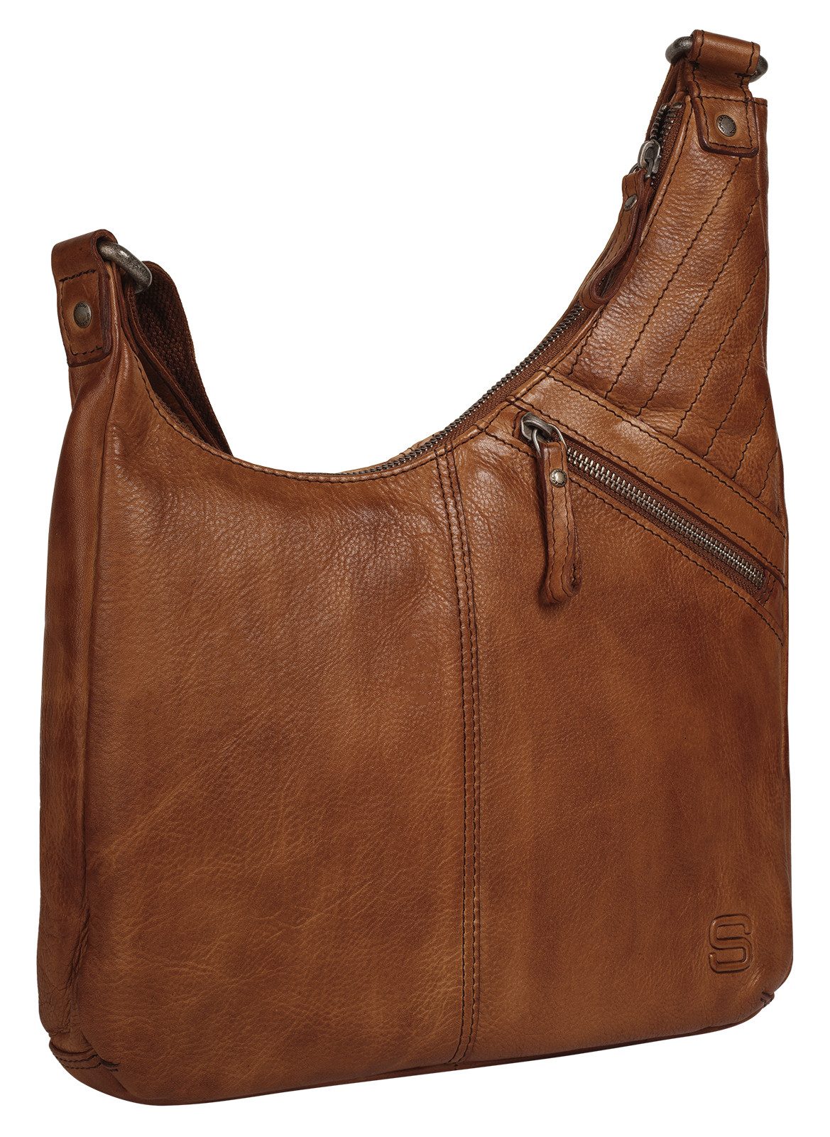 Spikes & Sparrow Schoudertas echt leder