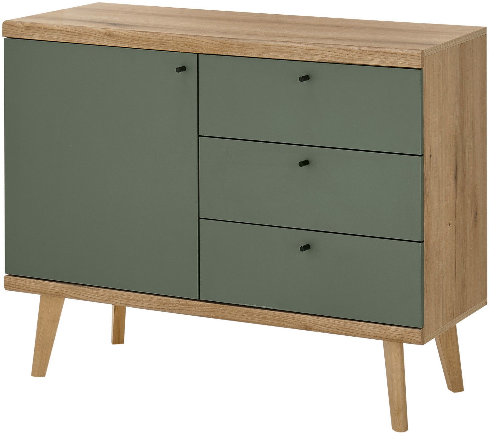 INOSIGN Dressoir MAVAS in moderne trendkleur, handgrepen van metaal (zwart), breedte 107 cm