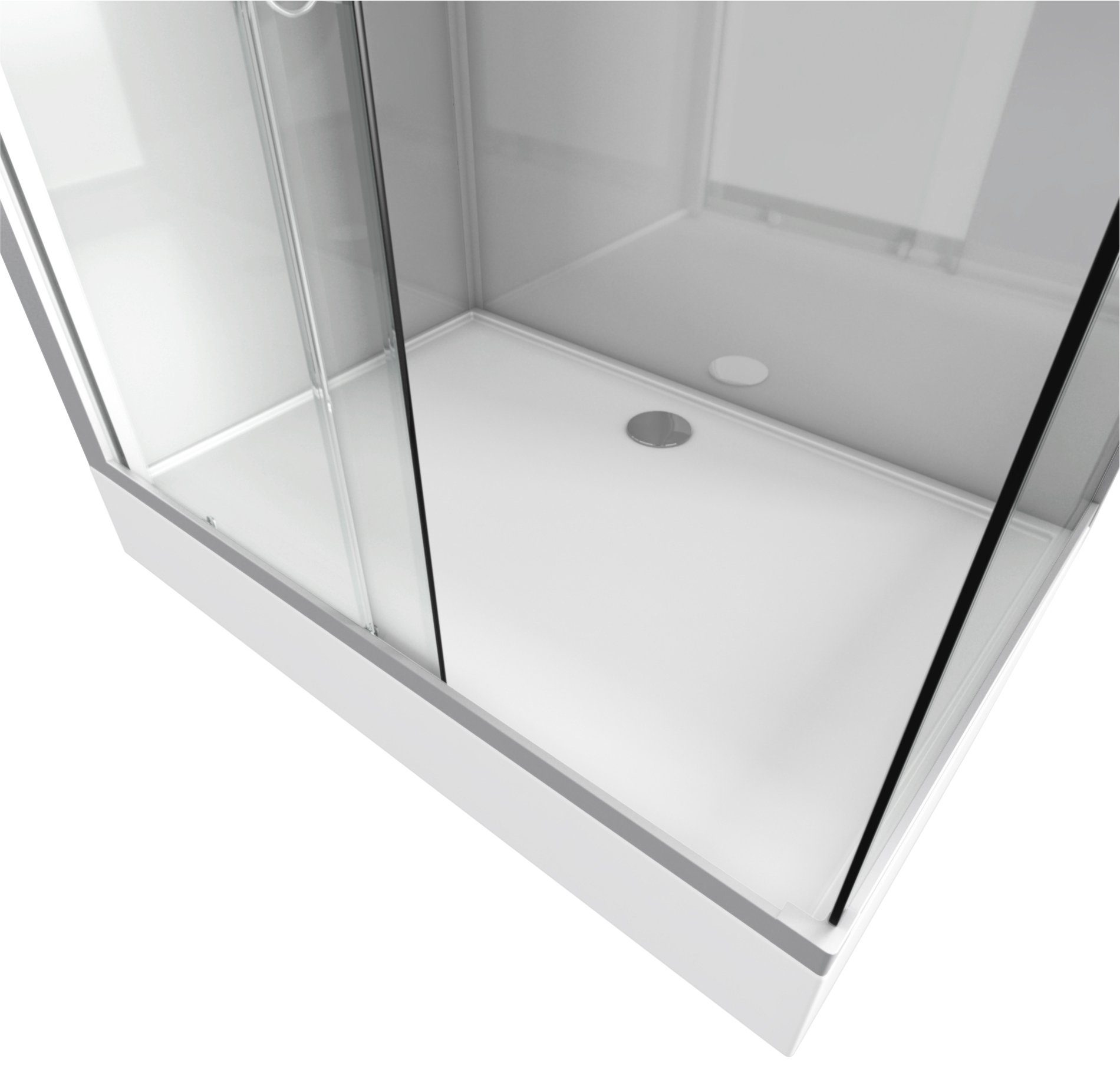 Marwell Complete douche Grey River Rectangle, 110 cm x 80 cm