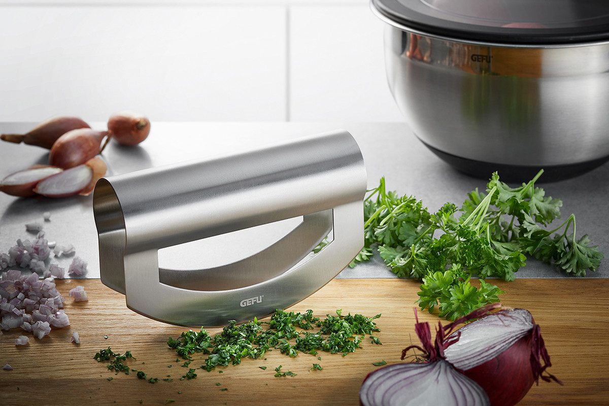 GEFU Wiegmes Viavo Roestvrij staal, precieze mes, ergonomisch handvat. Weegbord: antislip (set, 2-delig)