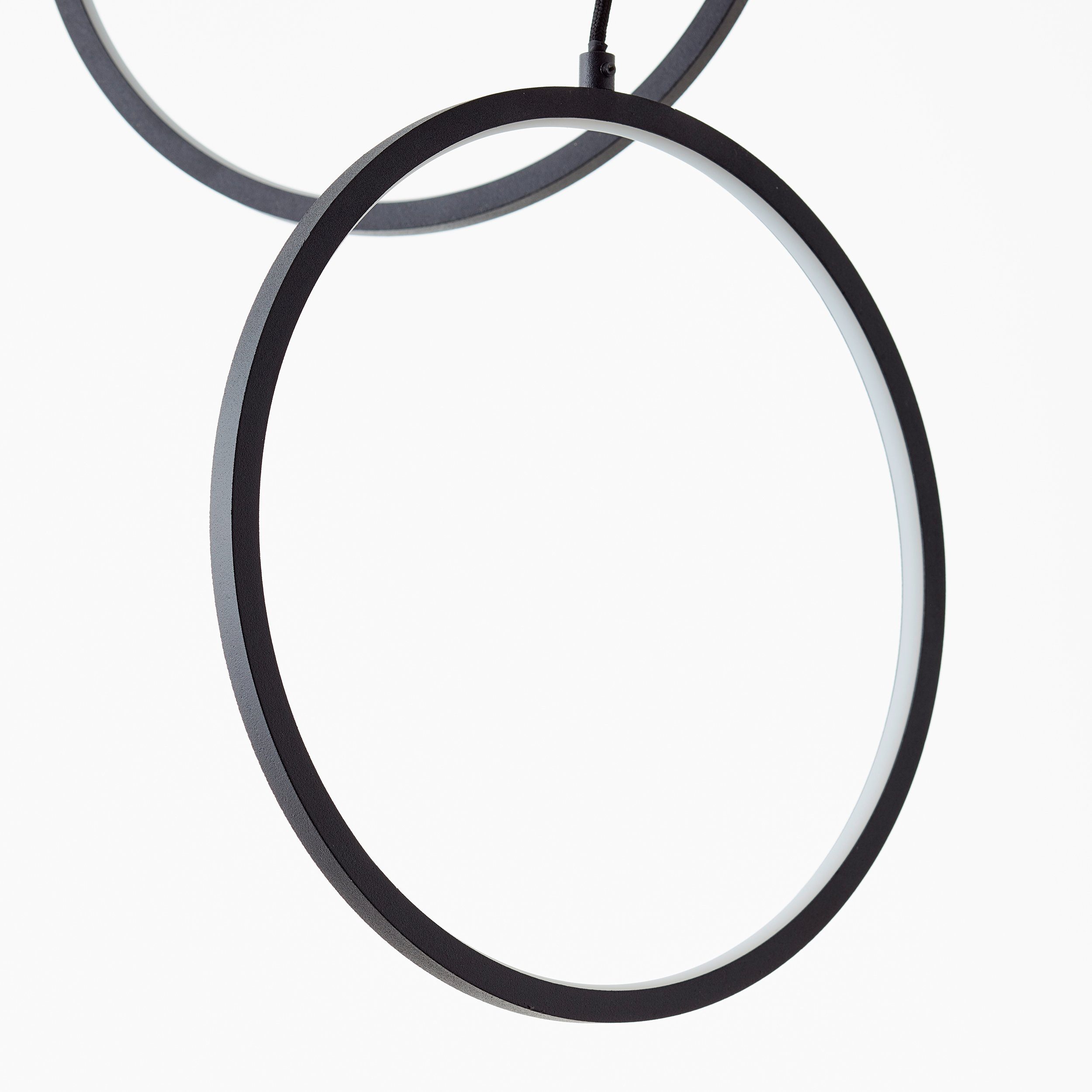 Brilliant Leuchten Led-hanglamp Chaumont Hoogte 150 cm, uitschuifbaar 45 cm, 3100 lm, aluminium, zwart