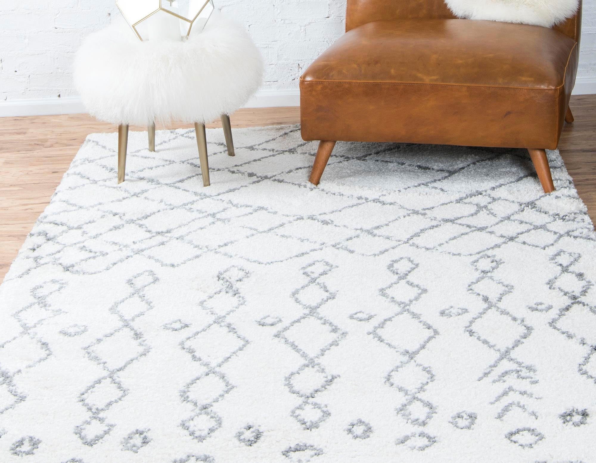 Myflair Möbel & Accessoires Hoogpolig vloerkleed Temara shag voorraadopruiming geweven, scandi design, ideaal in de woonkamer & slaapkamer