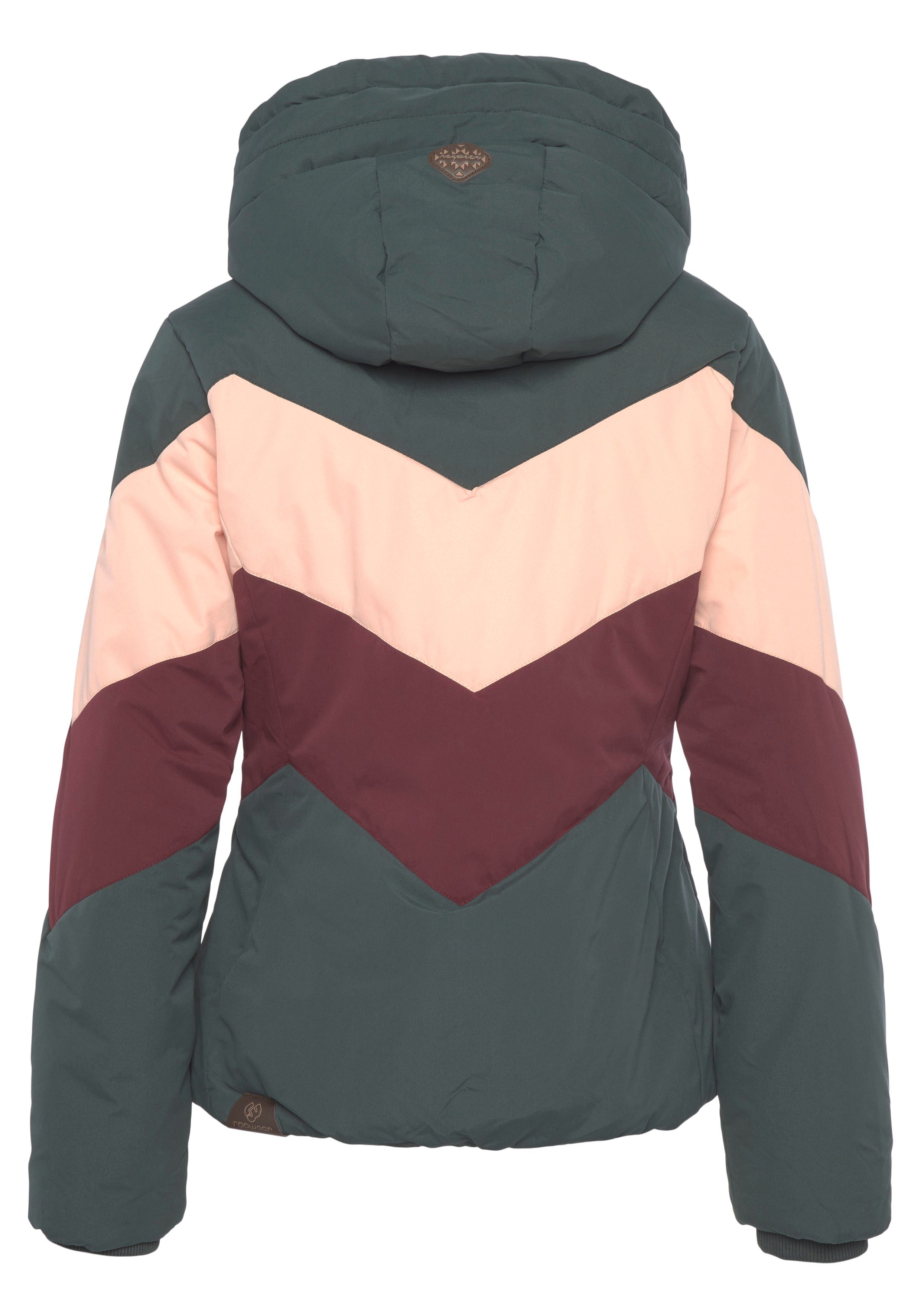 Ragwear Gewatteerde jas NOVVA BLOCK in colourblocking-design