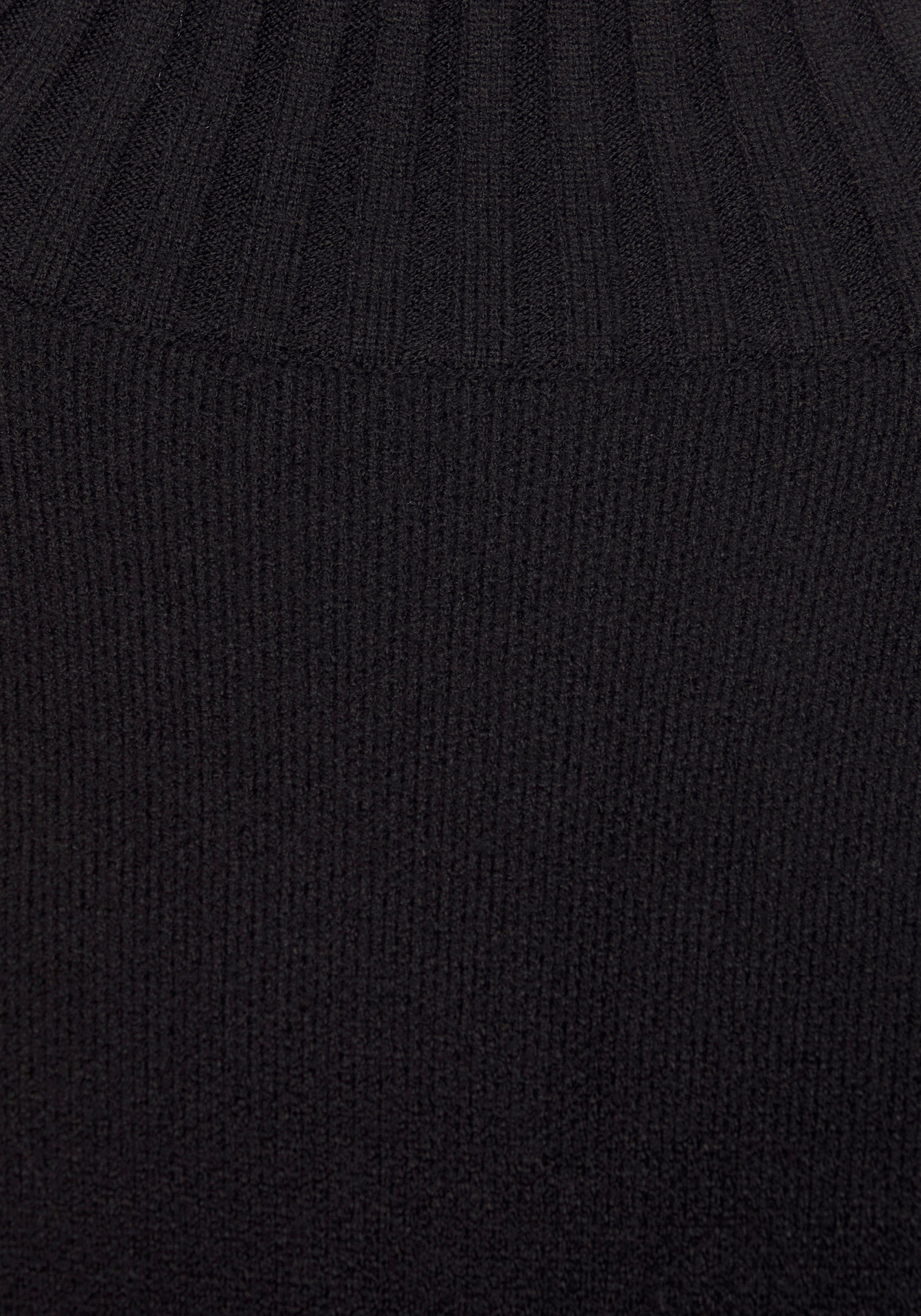 Lascana Trui met staande kraag met brede afwerkingen klassieke gebreide trui