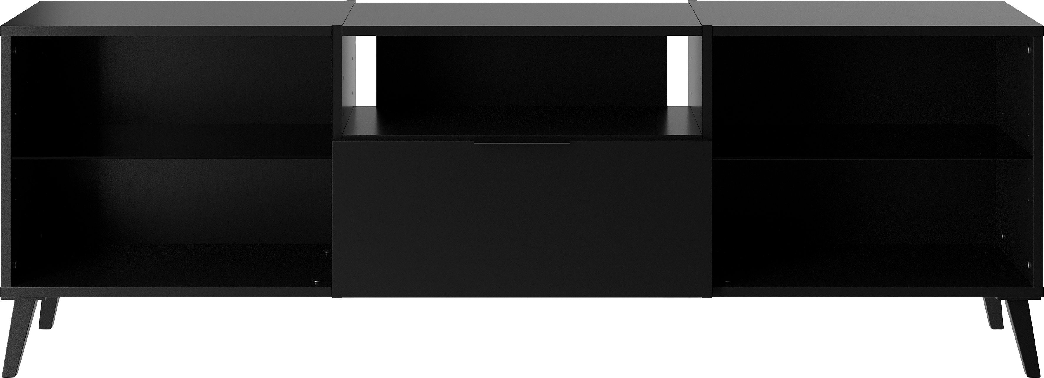 fmd tv-meubel dark breedte 153,5 cm zwart