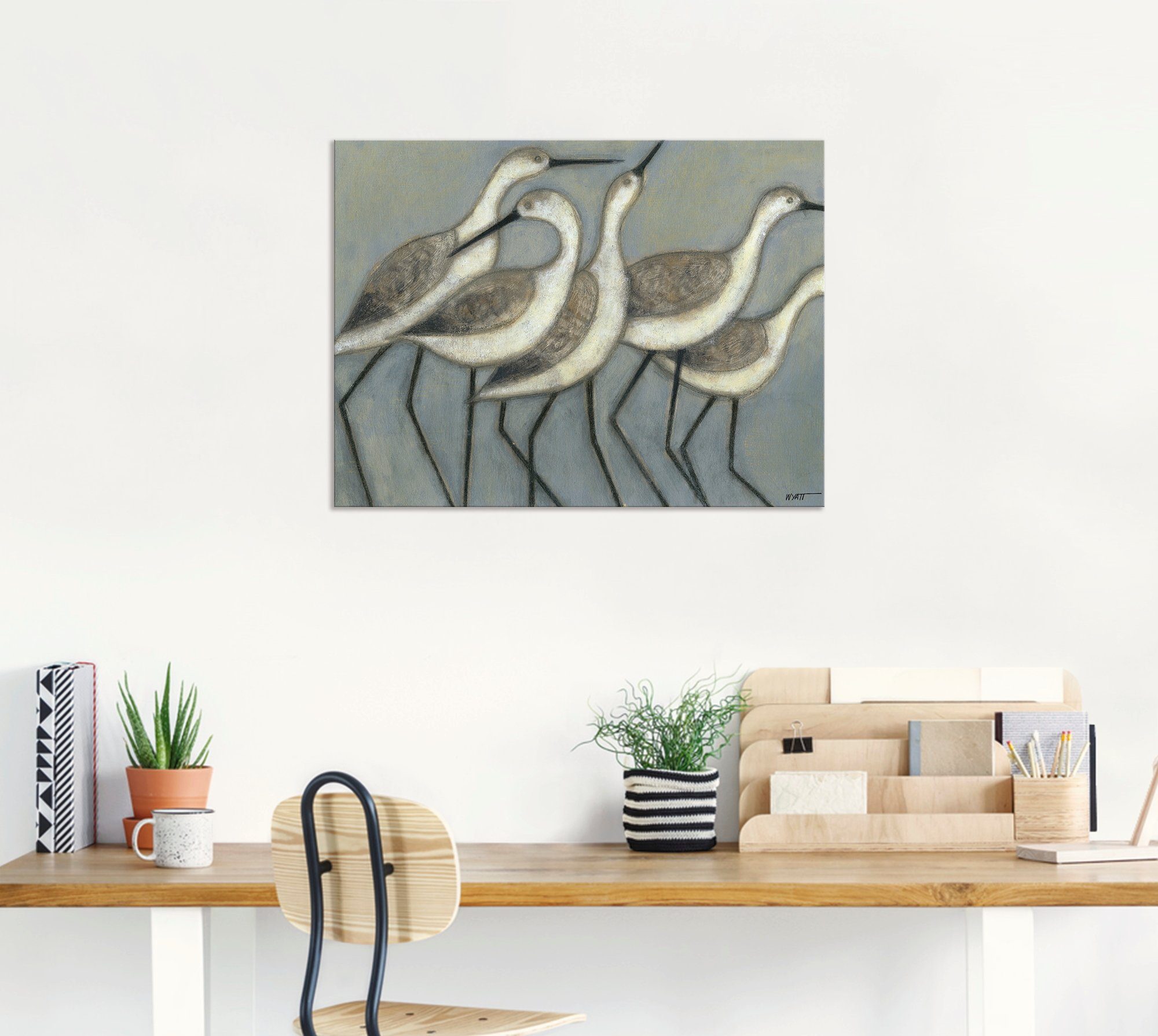 Artland Aluminium dibond print Kustvogels II geschikt voor binnen en buiten, buitenafbeelding