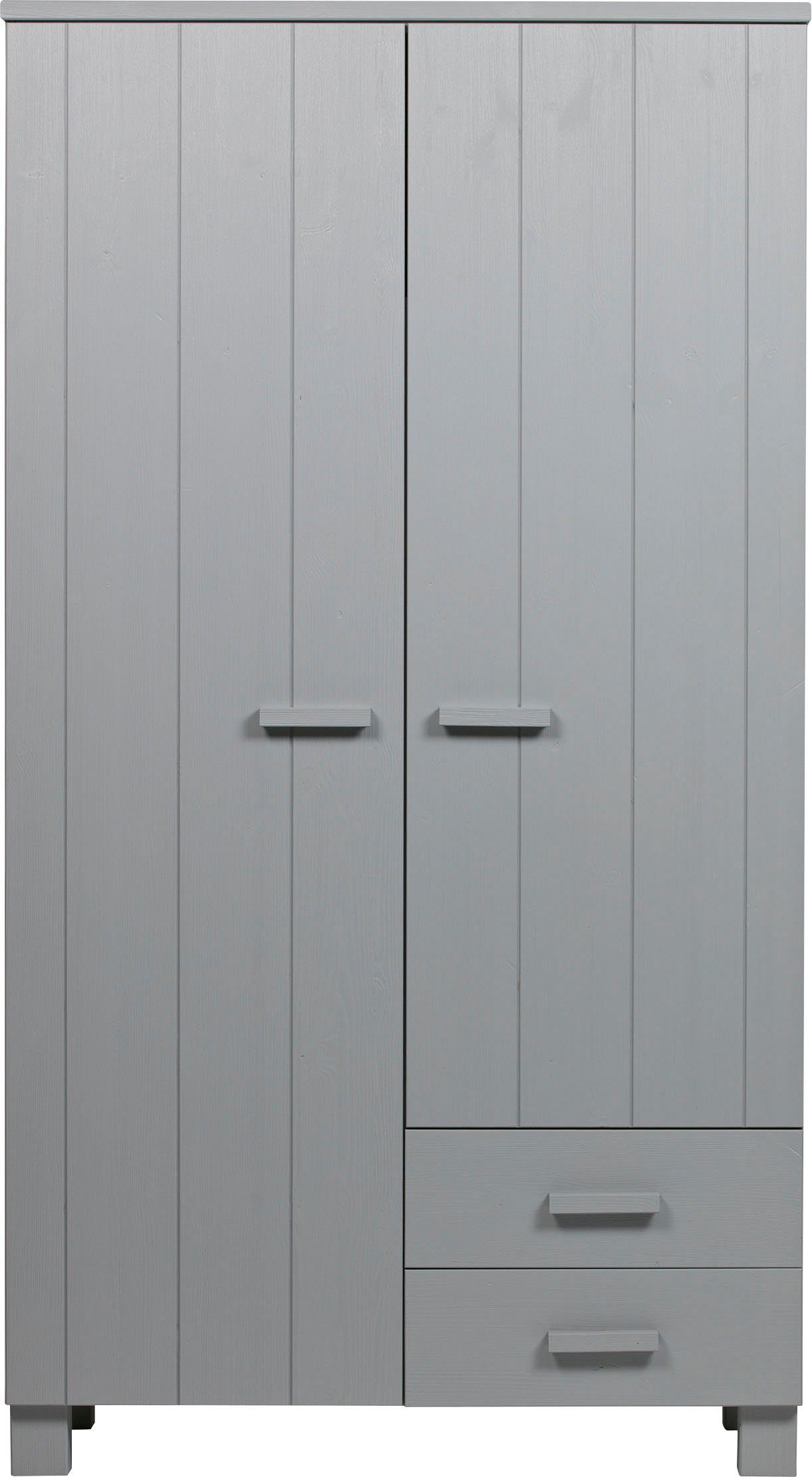 WOOOD Kledingkast Dennis met kledingstang, veel opbergruimte, b 111 cm x h 202 cm garderobekasten grijs