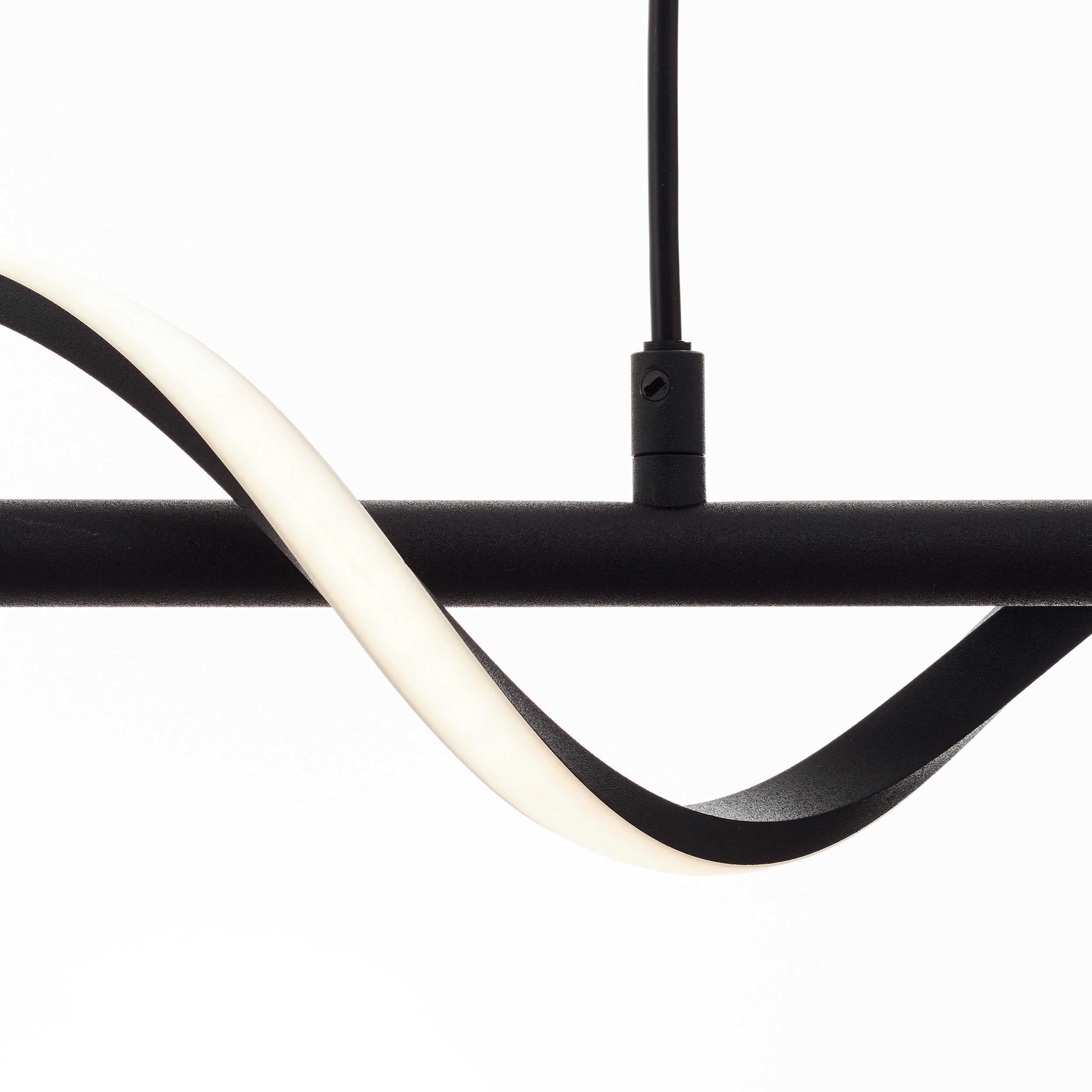 Brilliant Leuchten Led-hanglamp Eunice 80 cm breed, 2600 lumen, 4000 k, in hoogte verstelbaar, mat zwart (1 stuk)