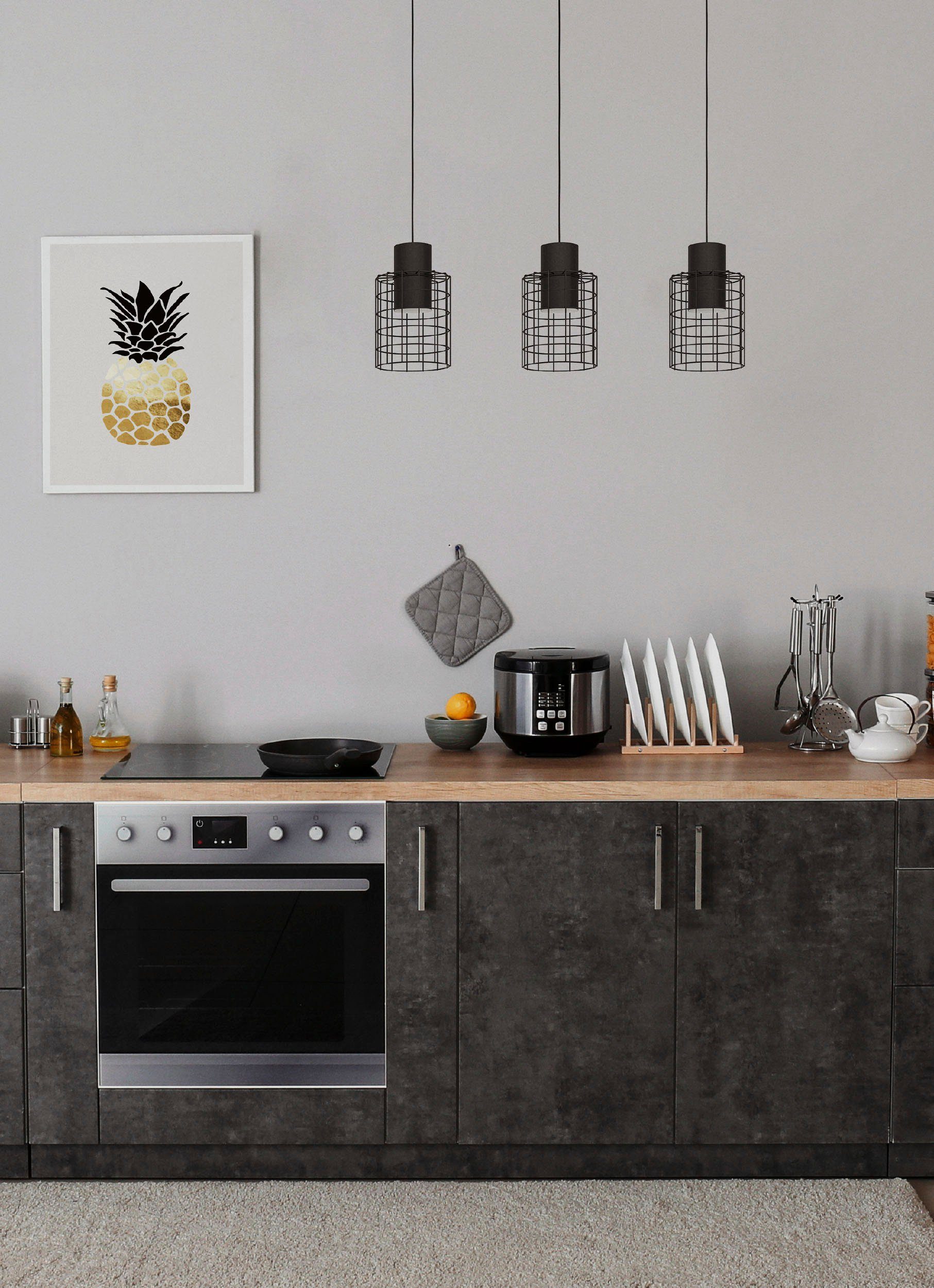 EGLO Hanglamp MILLIGAN Hanglamp in zwart en wit van staal - excl. E27 - 40W (1 stuk)