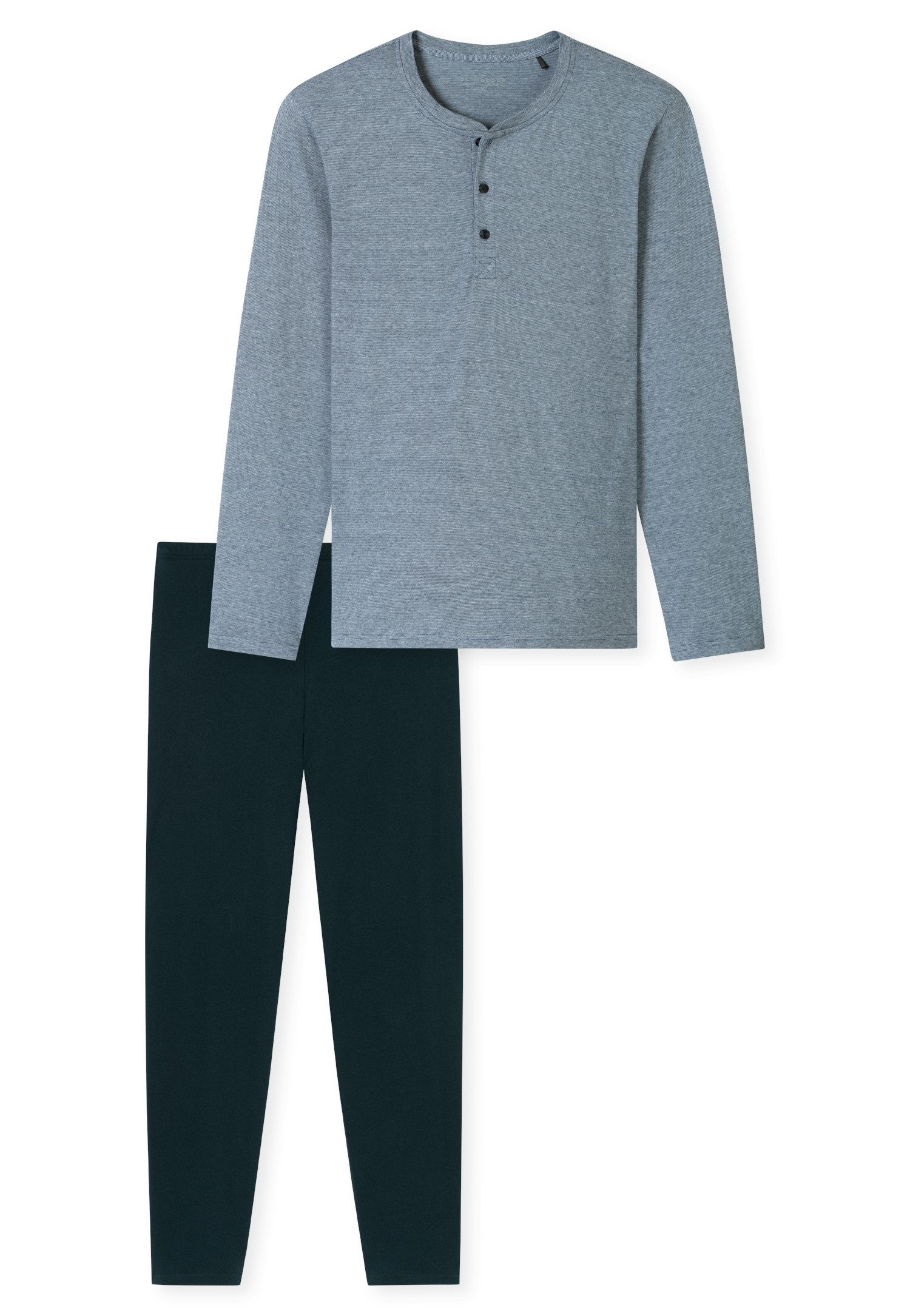 Schiesser Pyjama Casual Essentials met fijne, gebreide ringen